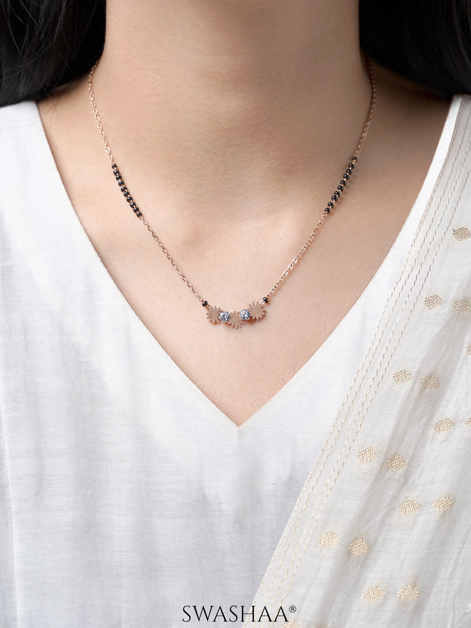 Ahaya Rosegold Plated Mangalsutra - Image 2