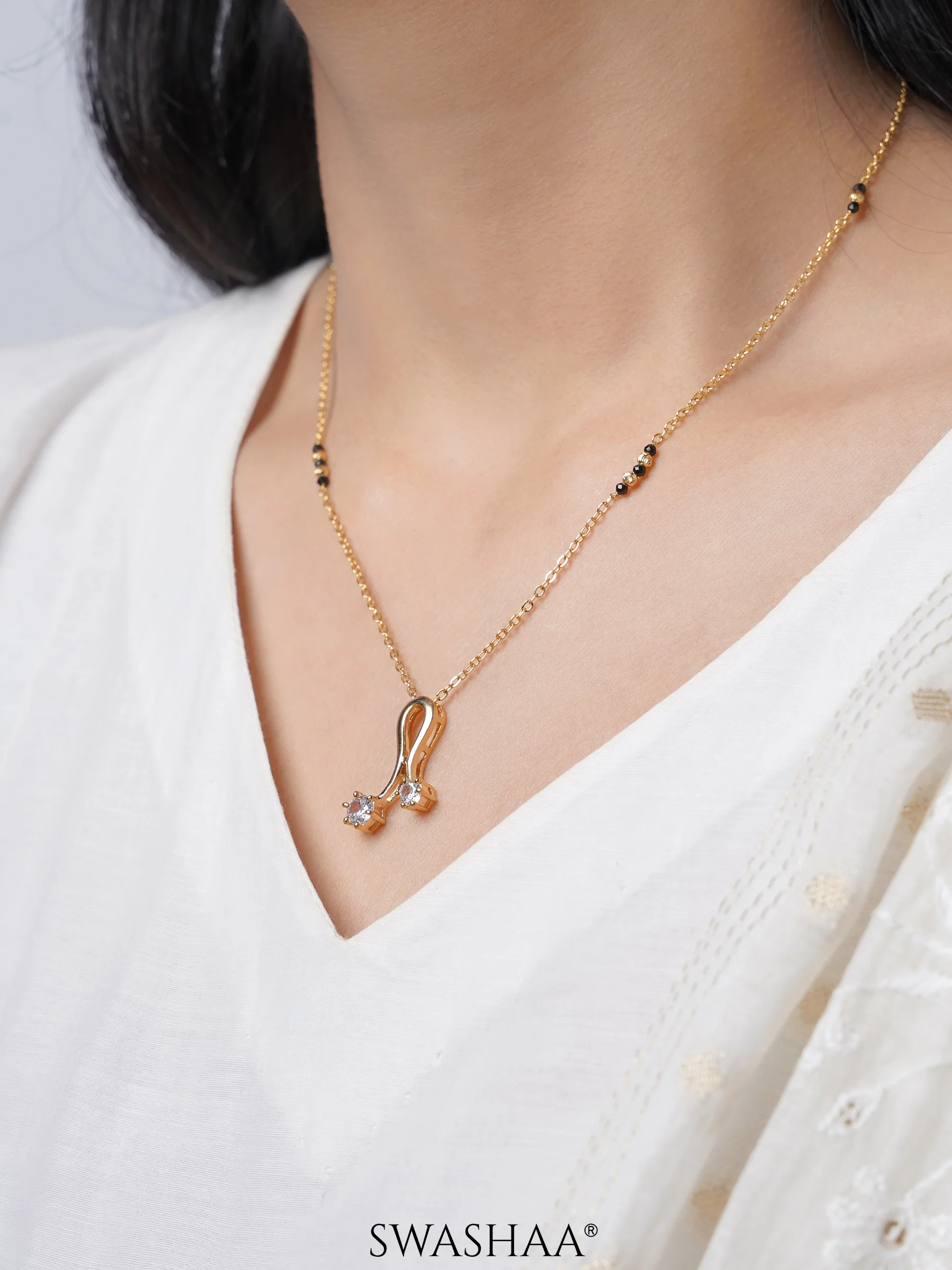 Akshara 18K Gold Plated Mangalsutra - Image 3