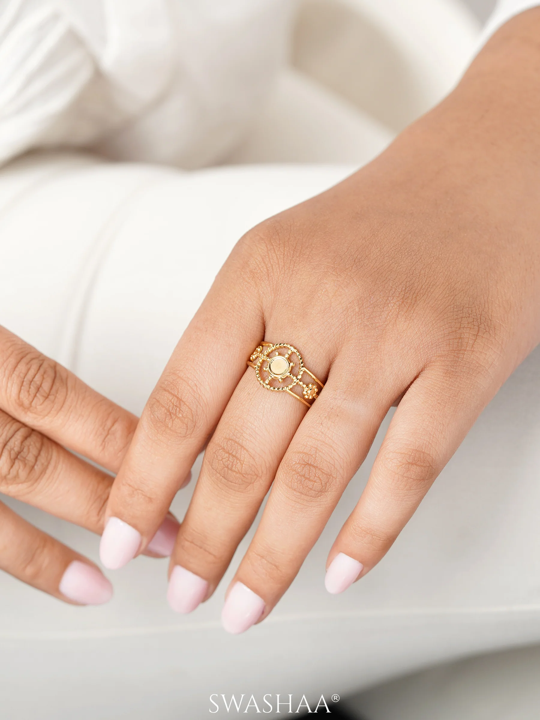 Aza 18K Gold Plated Ring - Image 4