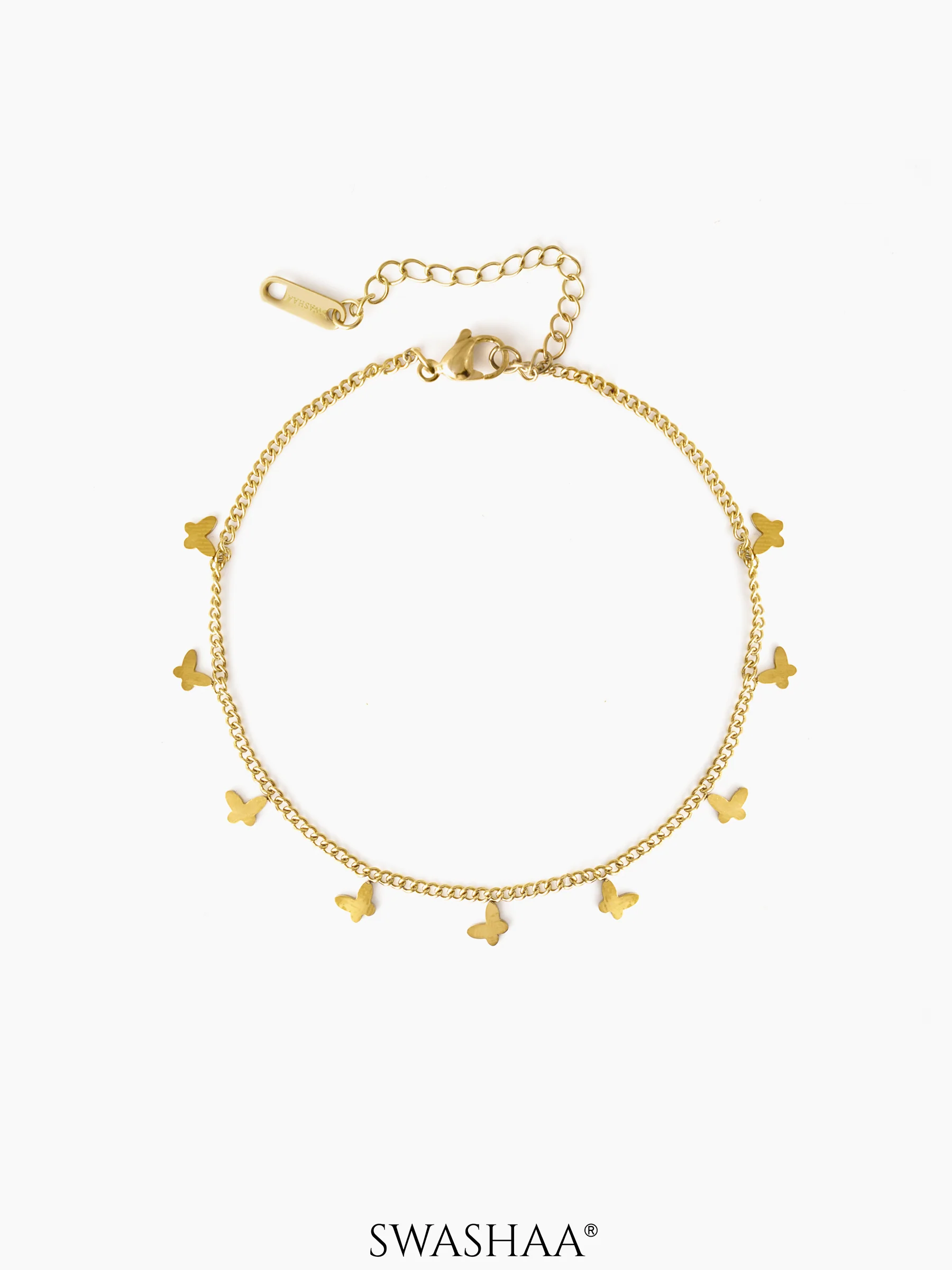 Bambi Butterfly 18K Gold Plated Women's Anklet