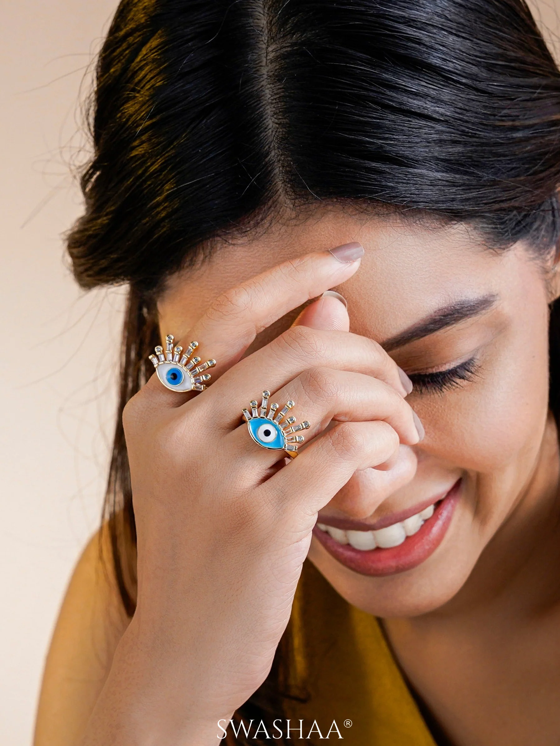 Bruce Eye 18K Gold Plated Ring - Image 3