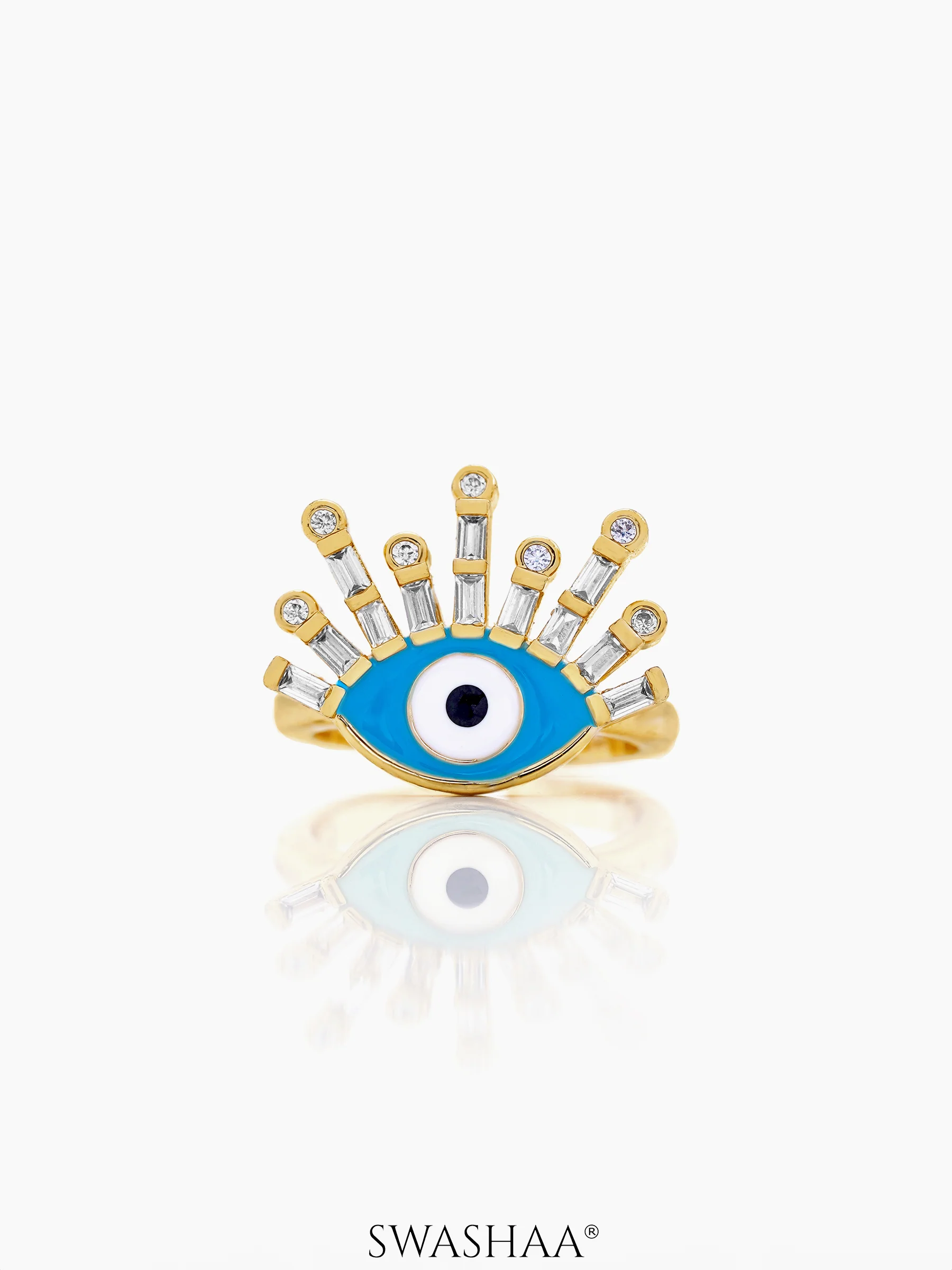 Bruce Eye 18K Gold Plated Ring - Image 4