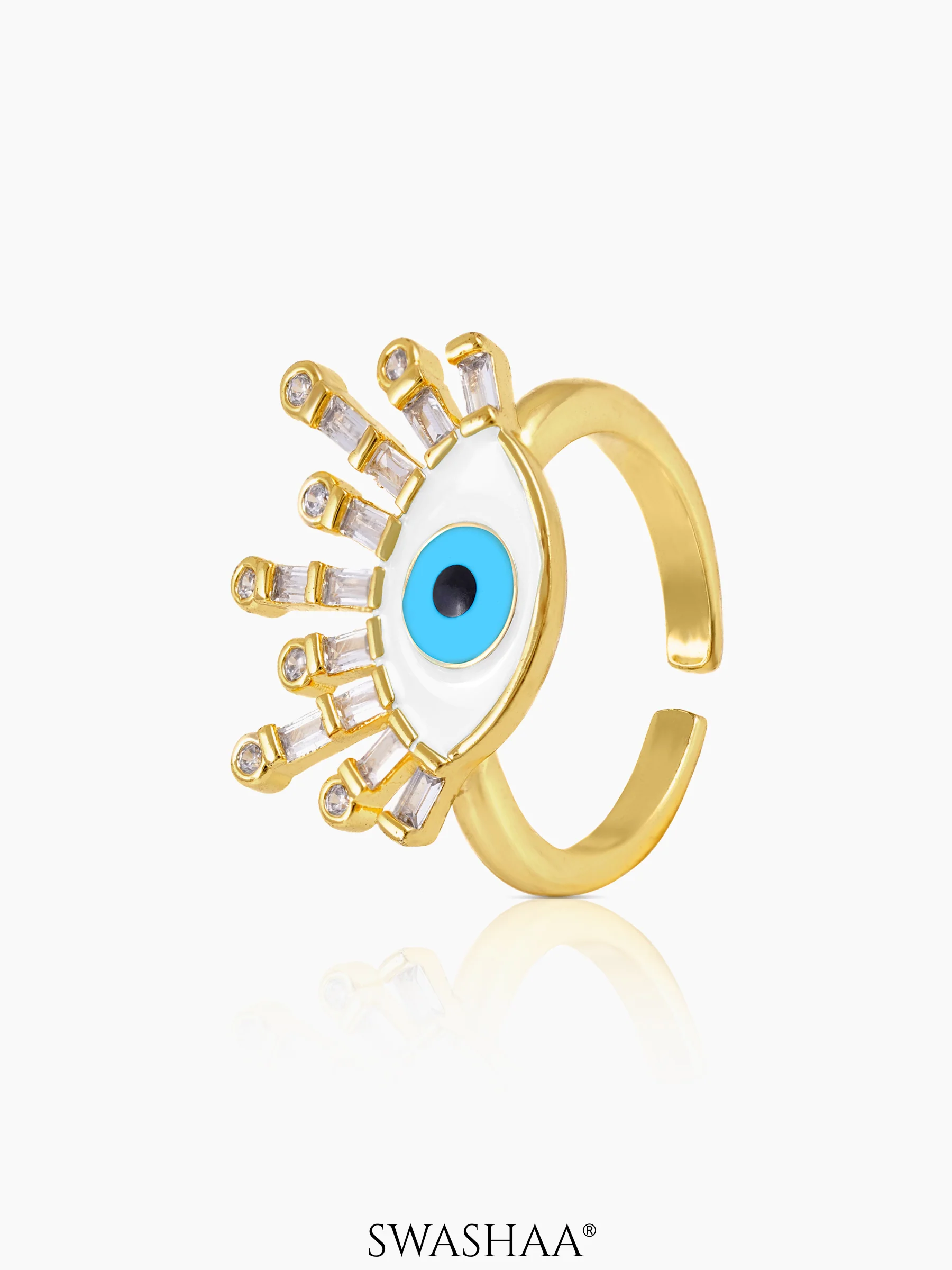 Bruce Eye 18K Gold Plated Ring - Image 6