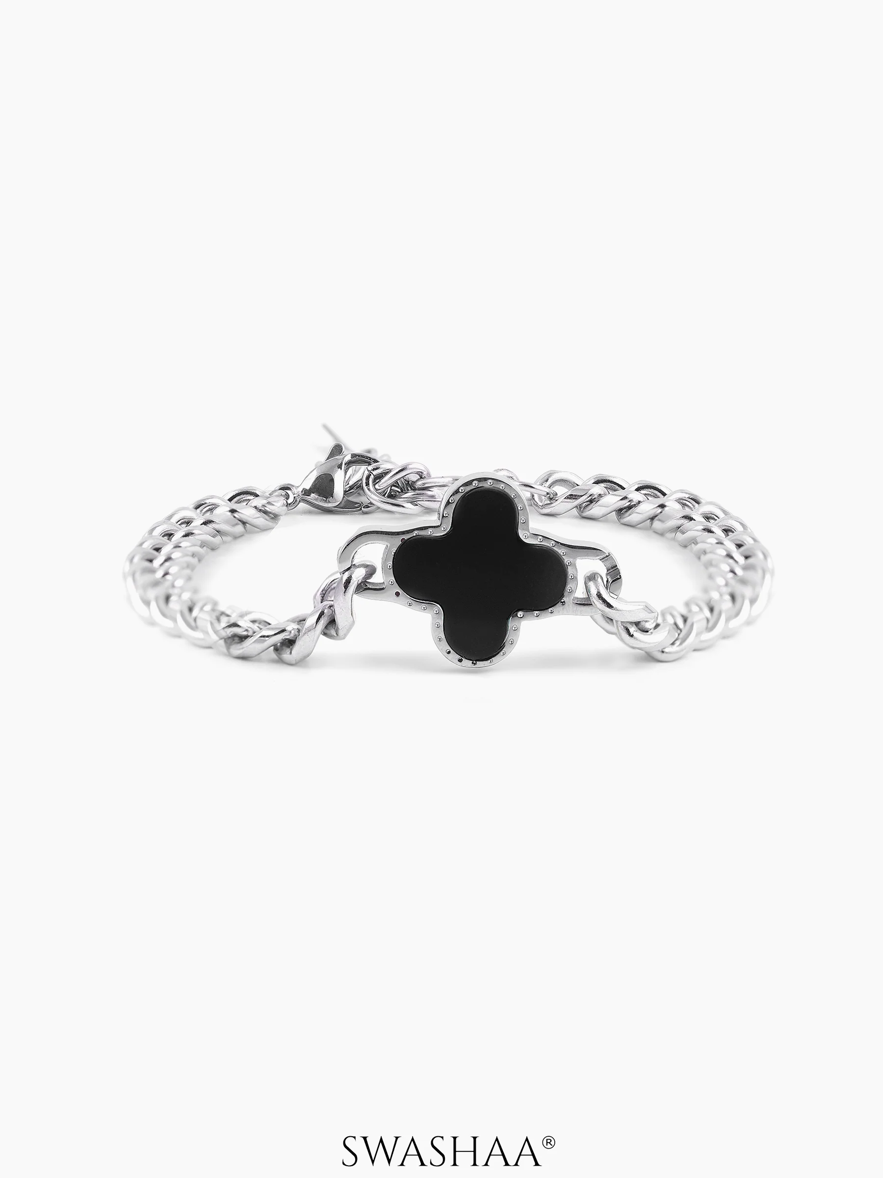 Clover Chain Men's Bracelet - Image 7