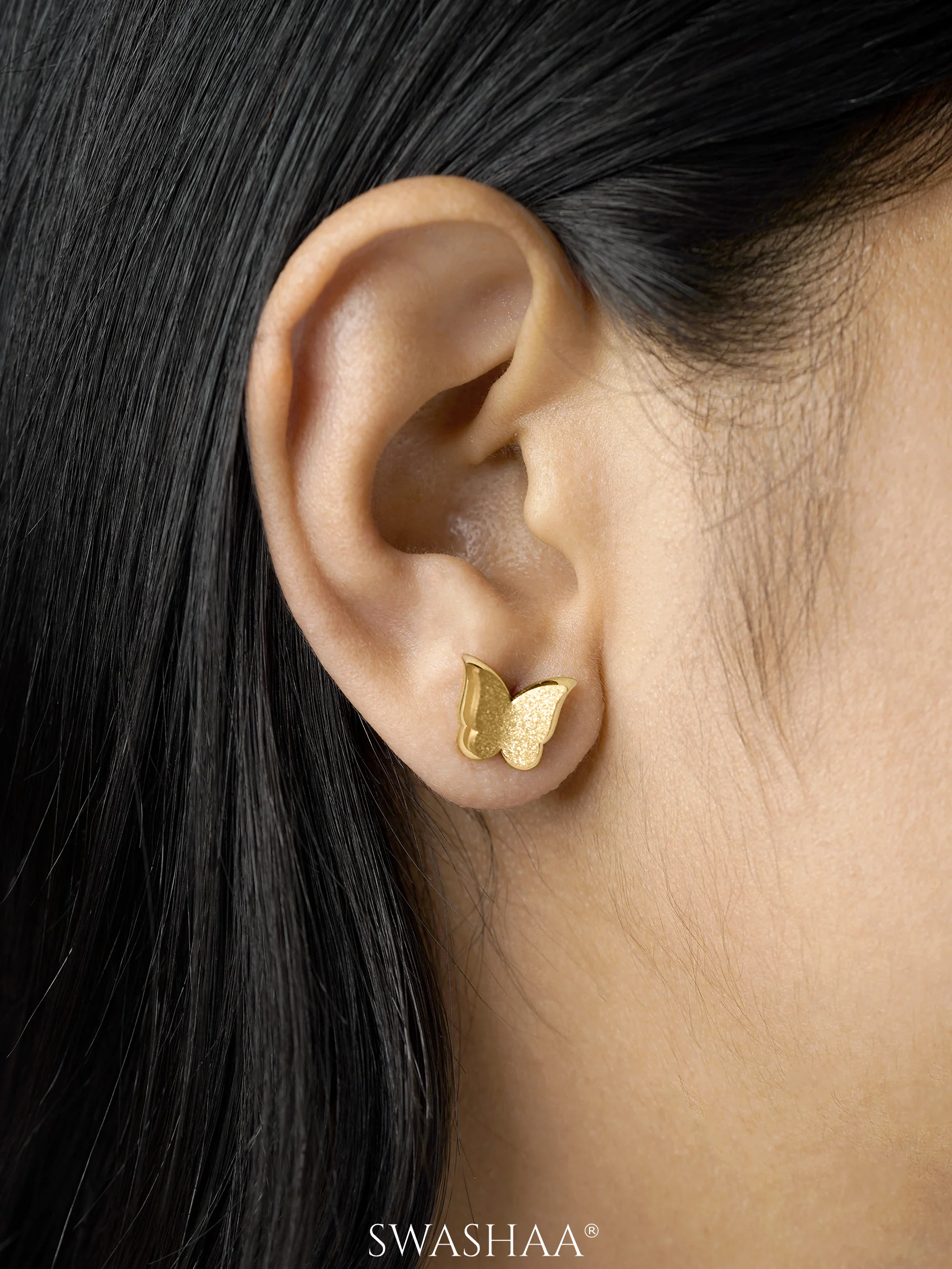 Butterfly Women's Stud Earrings - Image 2
