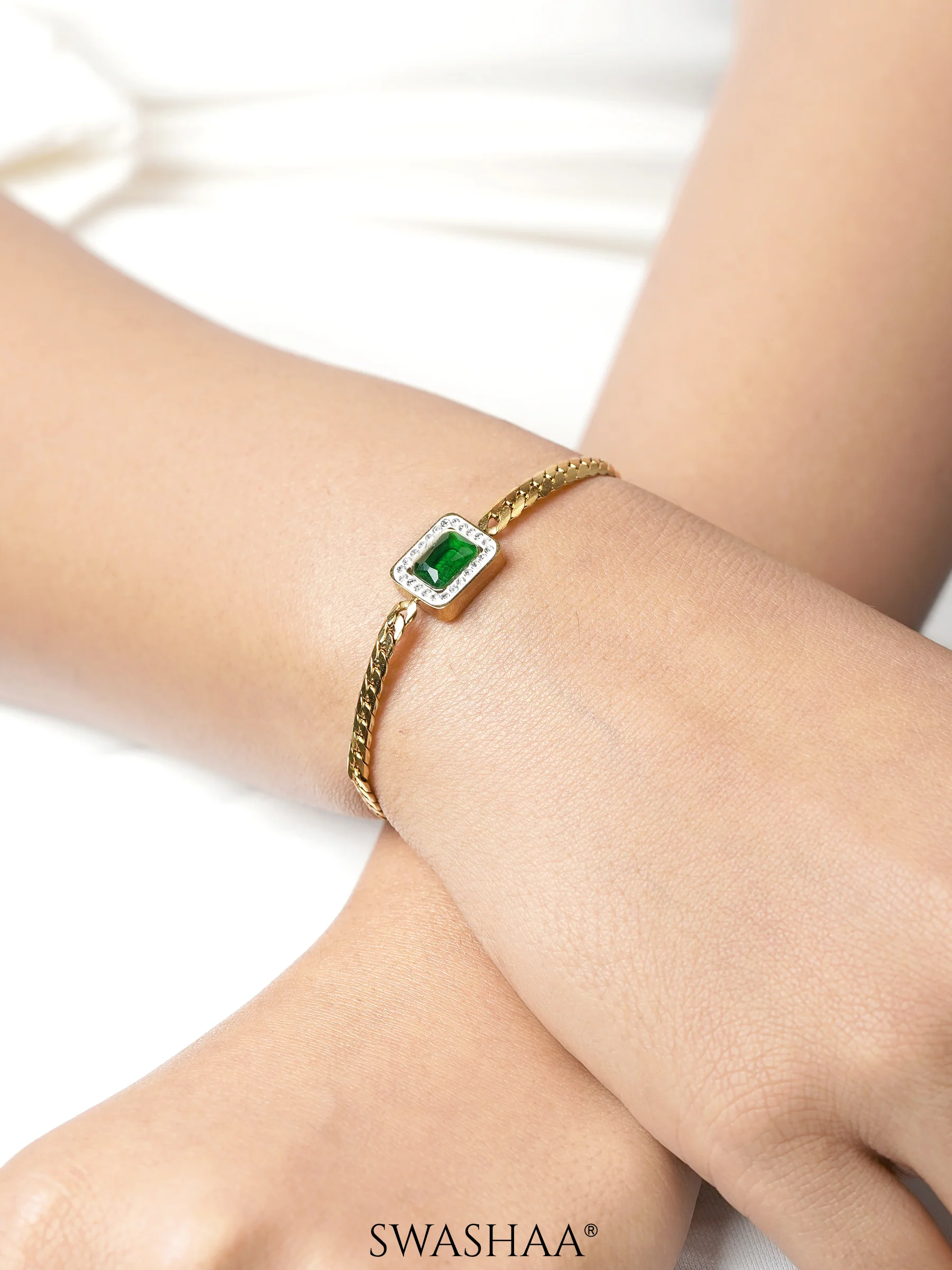 Erin Emarald 18K Gold Plated Bracelet - Image 3