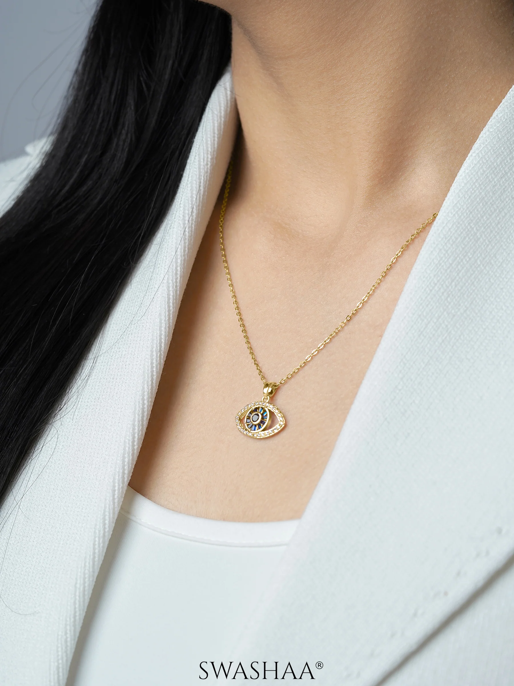 Fire & Ice Evil Eye Necklace - Image 3