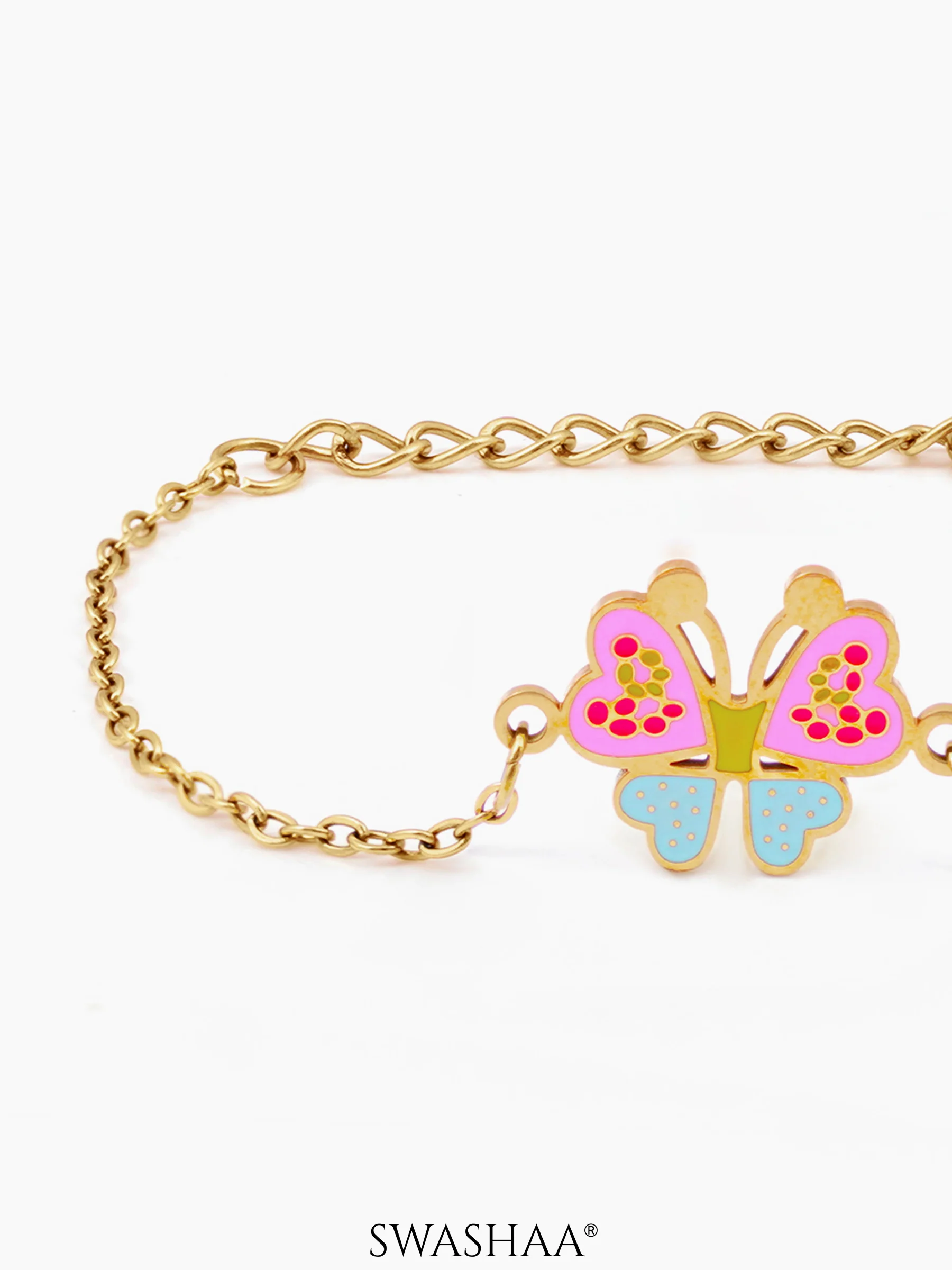 Floaty Butterfly 18K Gold Plated Kid's Bracelet - Image 3