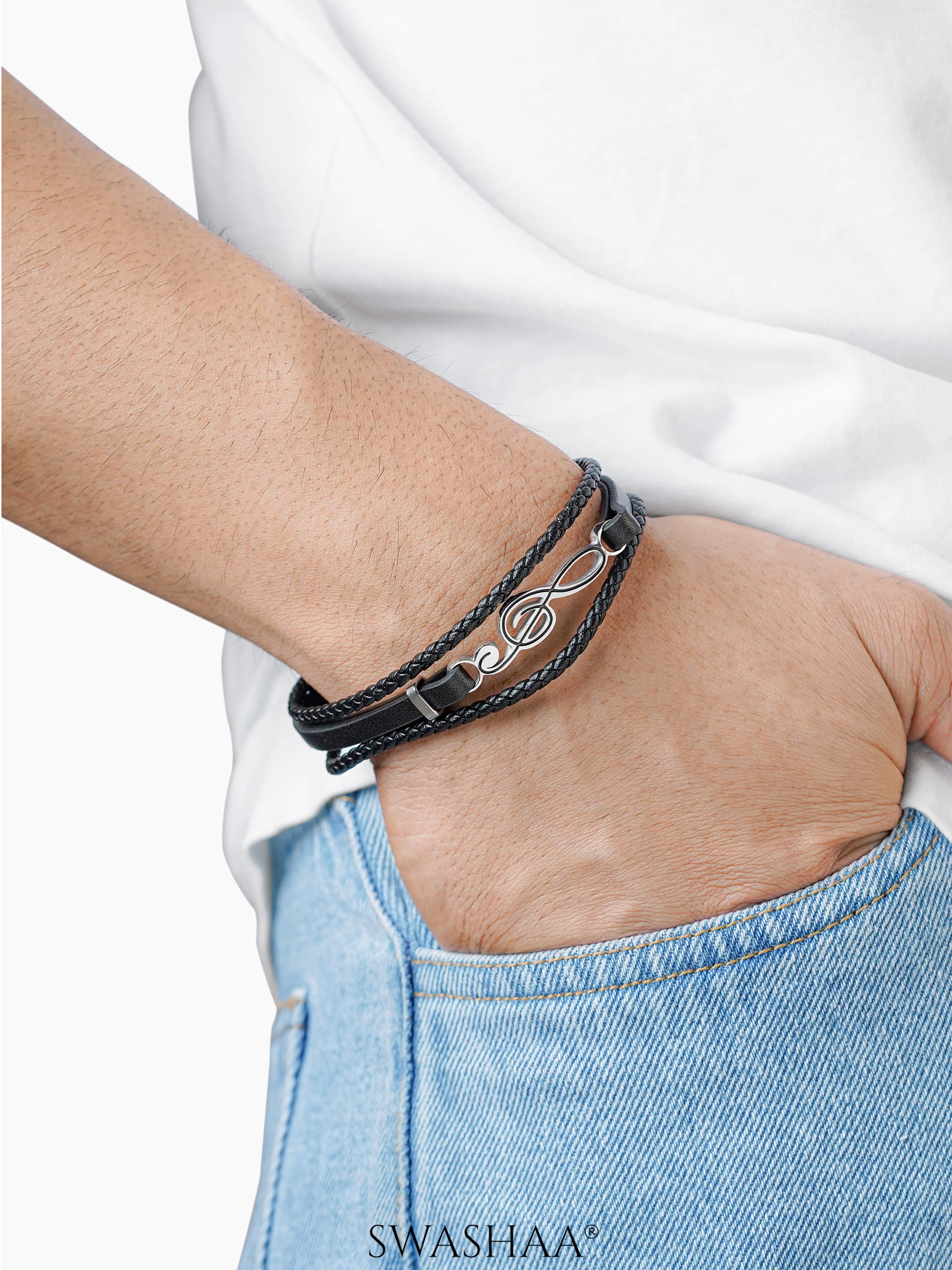 Gilbert Men's Leather Bracelet - Image 3