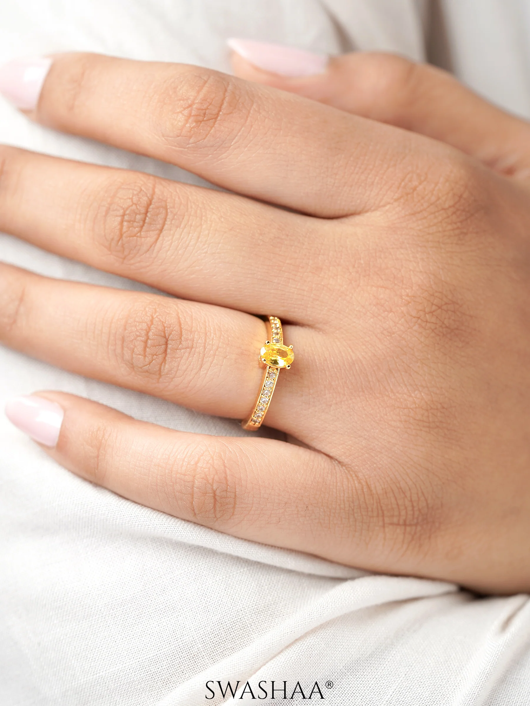 Honeyed 18K Gold Plated Ring - Image 2