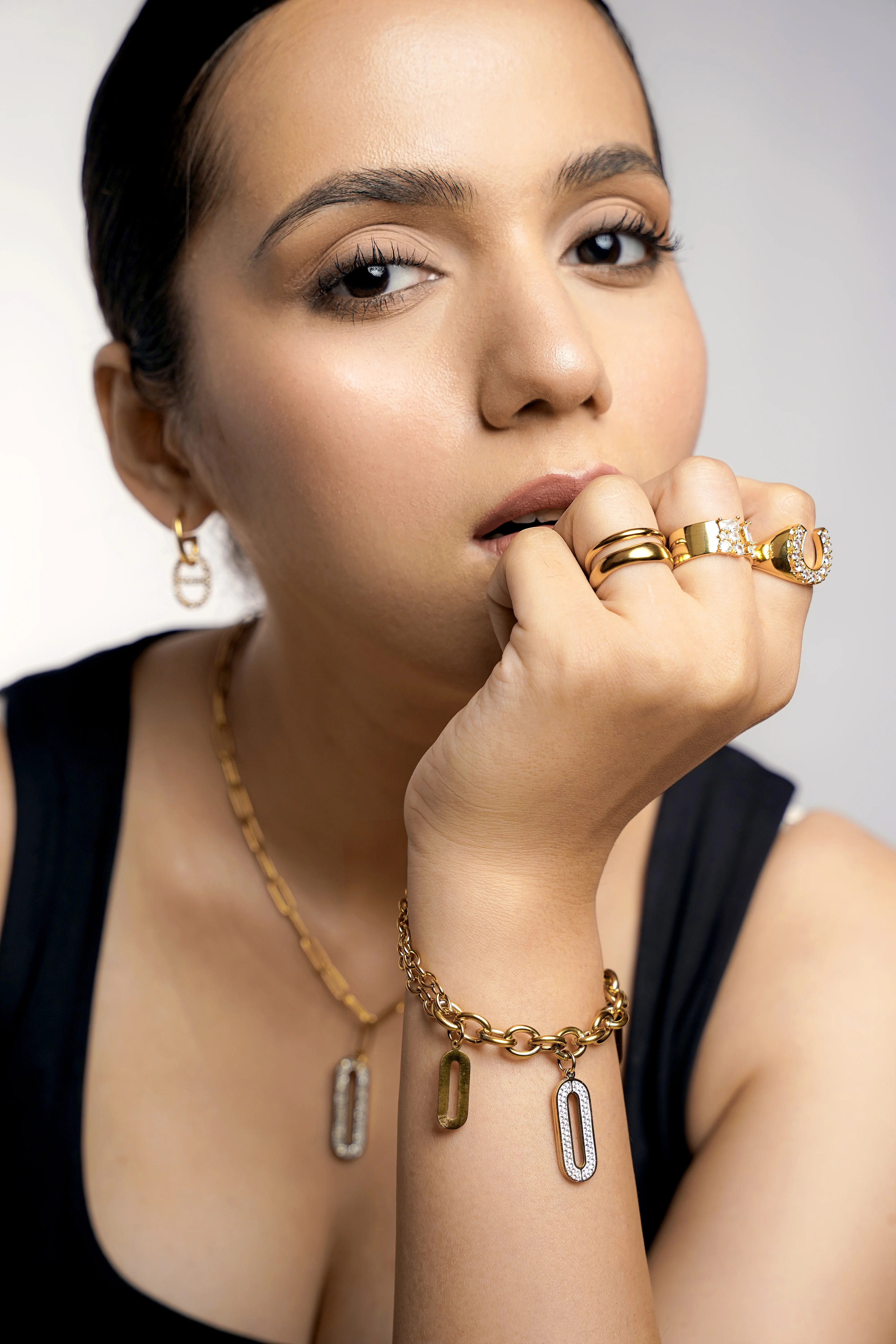 Horseshoe 14K Gold Plated Ring - Image 3