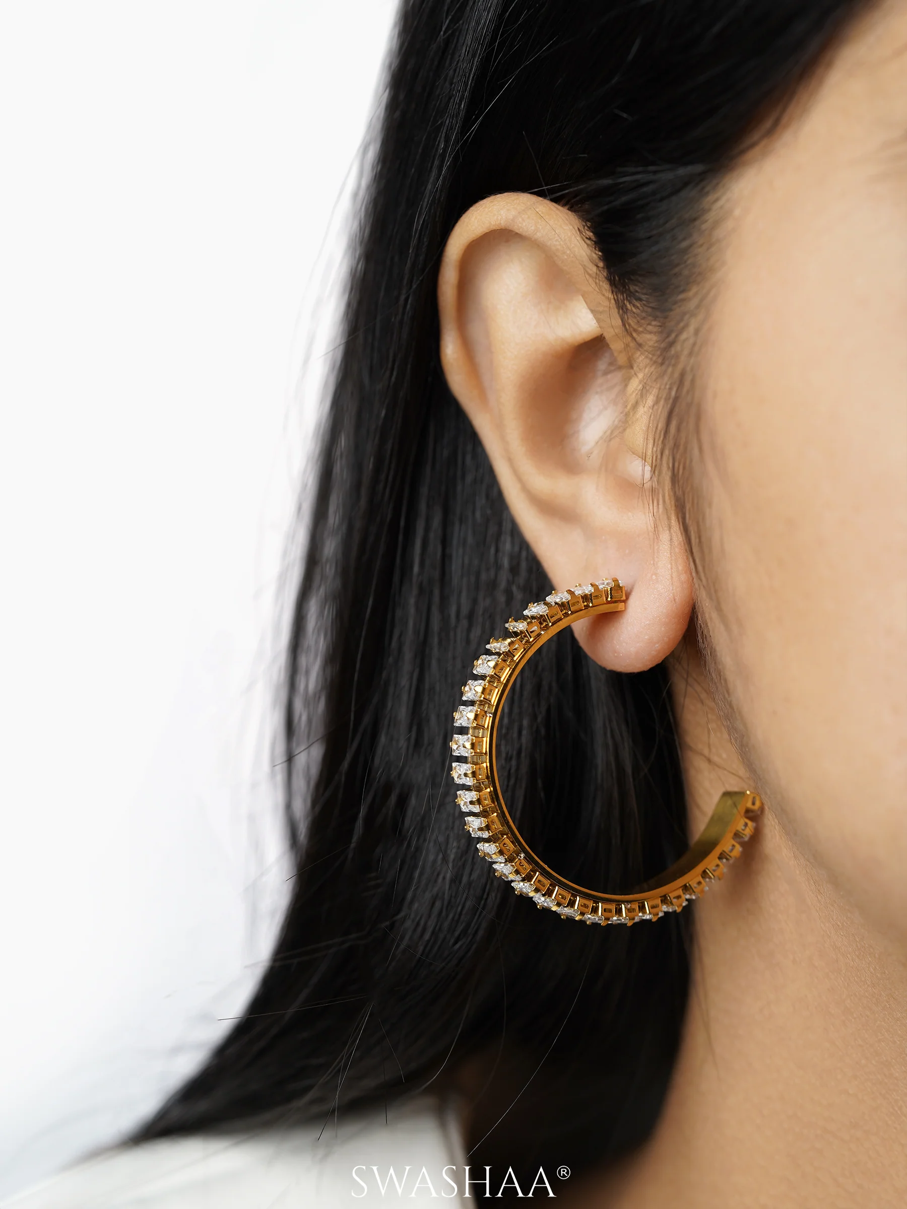 Imara 18K Gold Plated Hoop Earrings - Image 2