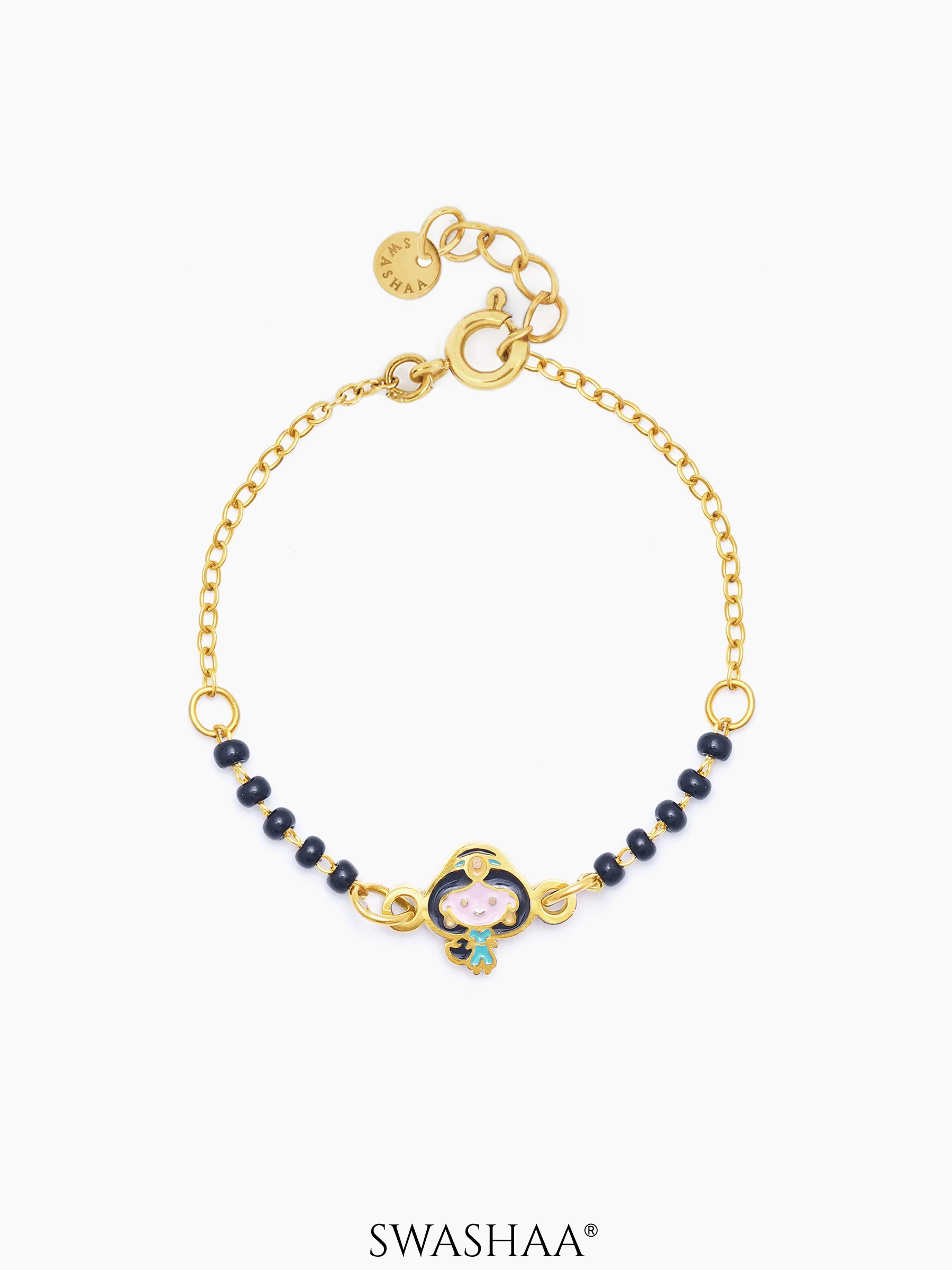Jasmine's Charm 18K Gold Plated Kid's Nazariya Bracelet
