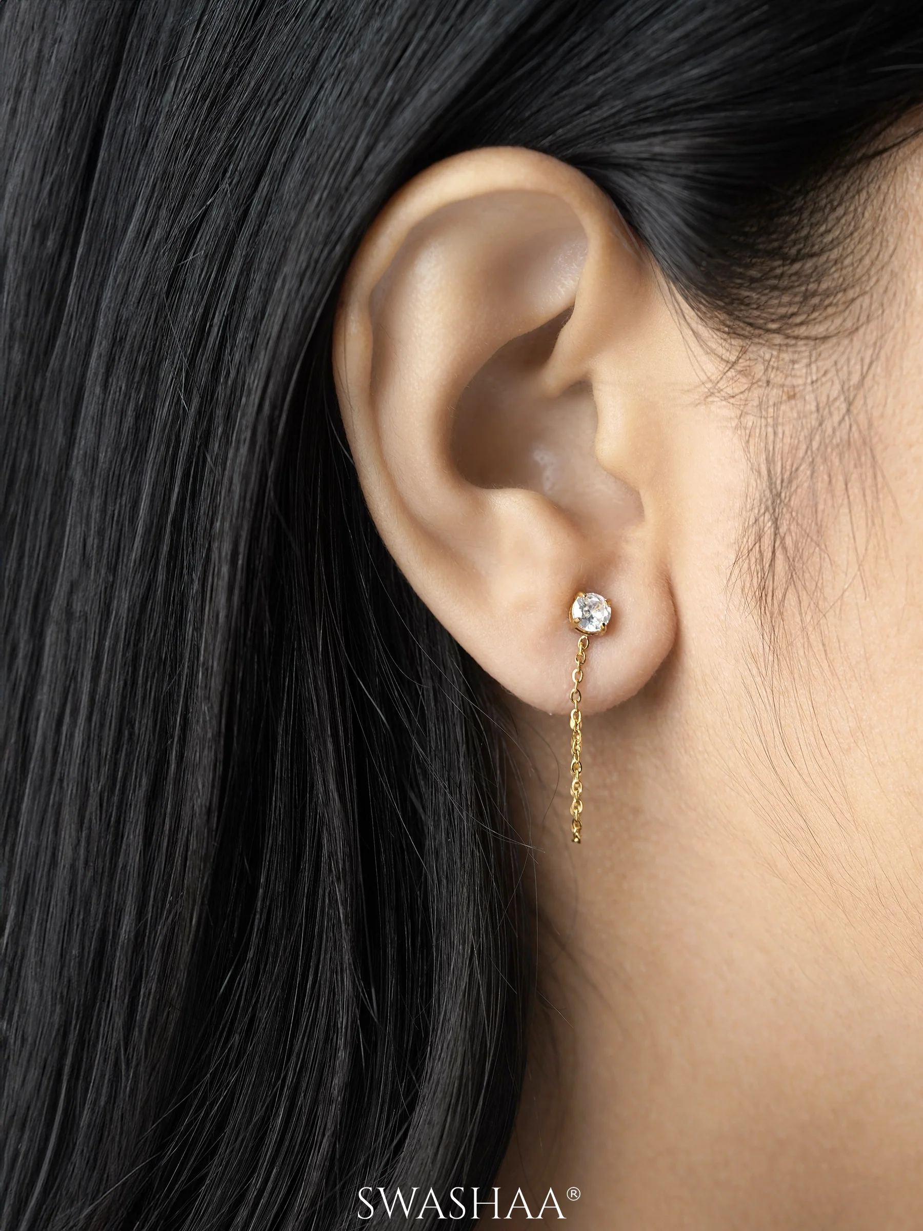 Juliette Chain 18K Gold Plated Earrings - Image 3