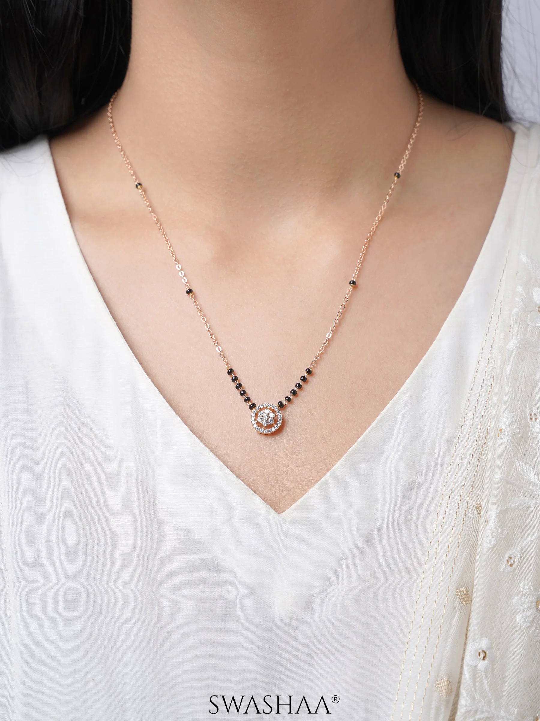 Kisna Rosegold Plated Mangalsutra - Image 3
