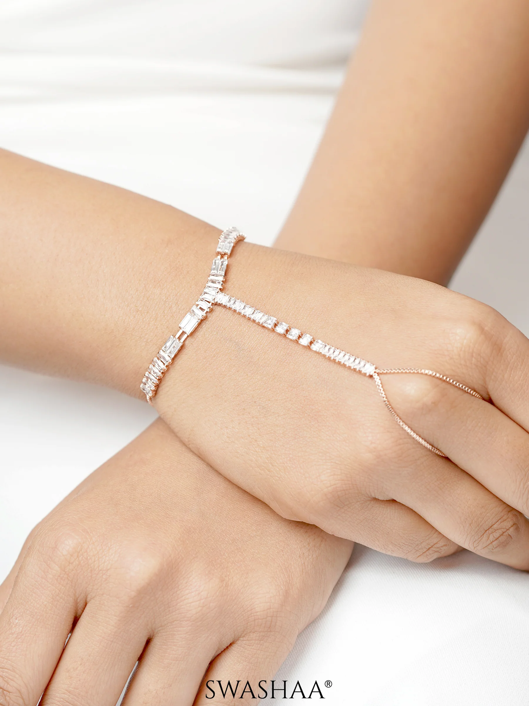 Lakshya Rosegold  Plated Ring Bracelet - Image 4