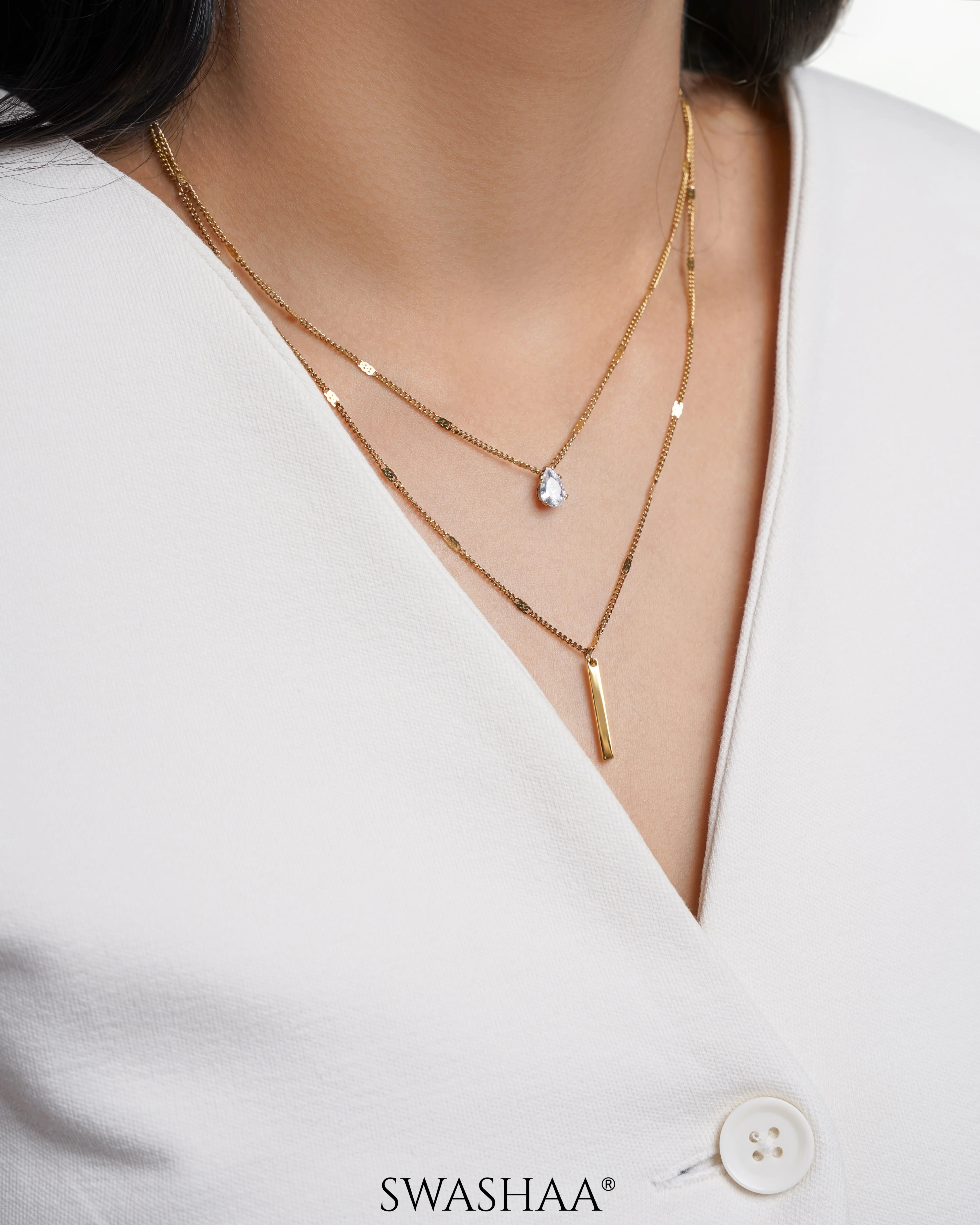 Lynna Bar Layered Necklace - Image 3