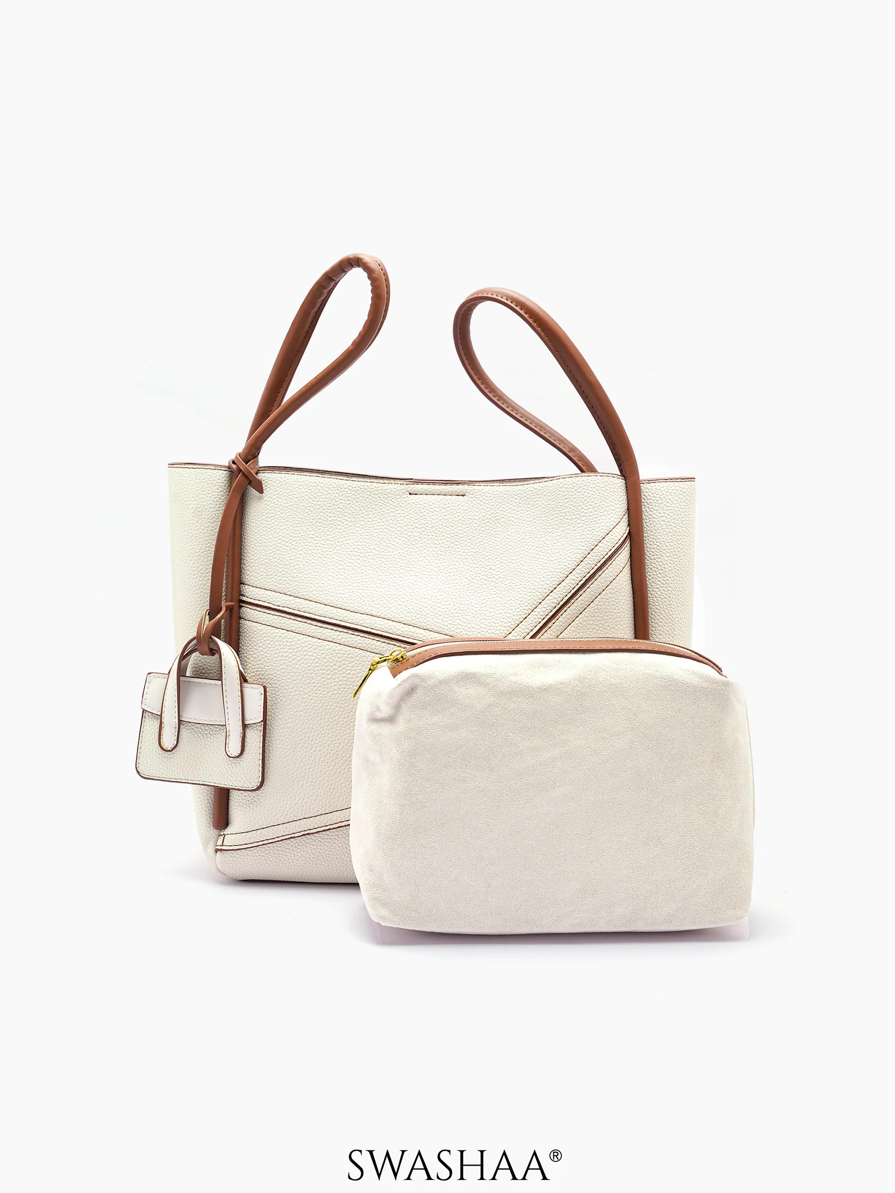 Mic Leather Tote Bag - Image 4