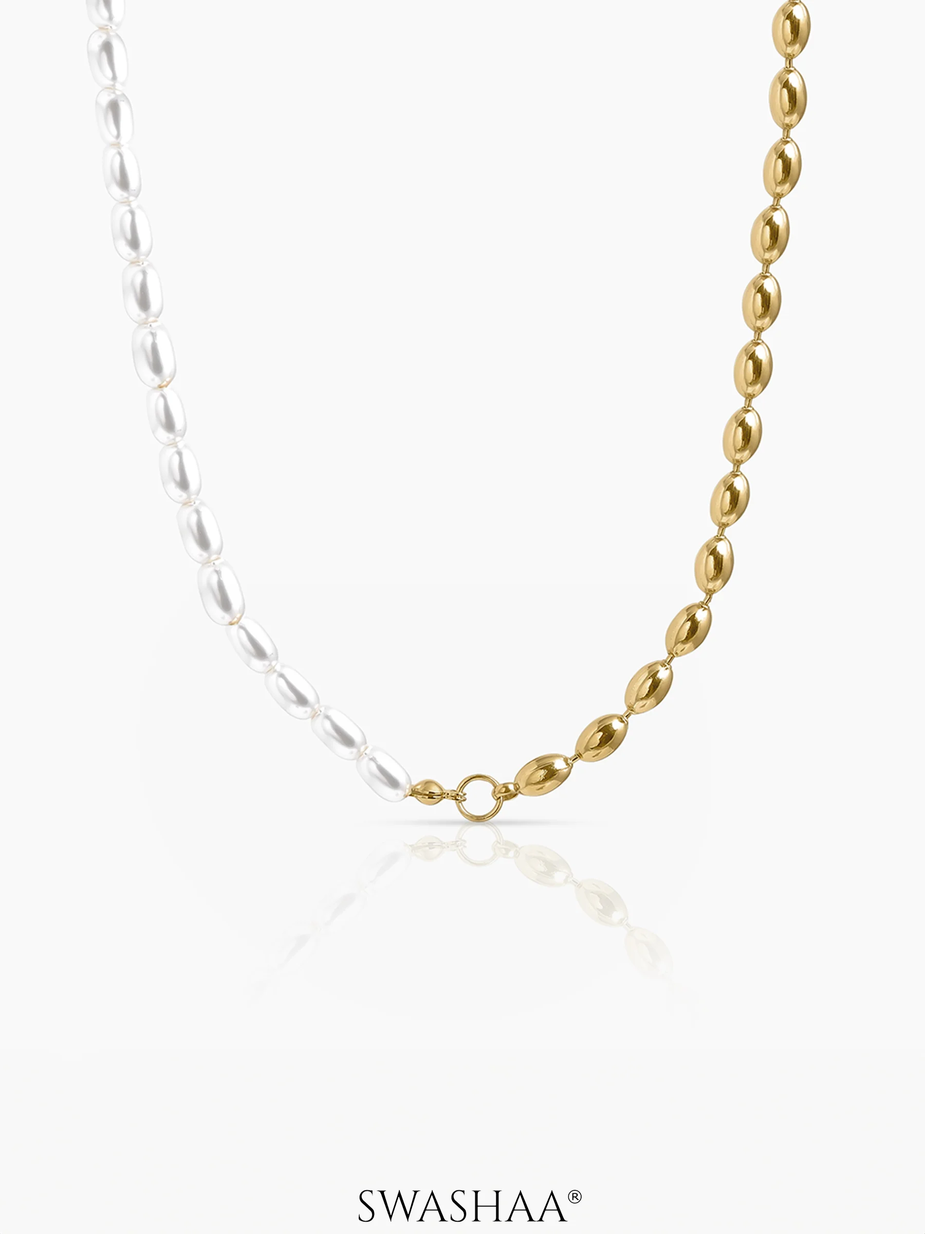 Milena Pearl Beaded Chain Necklace