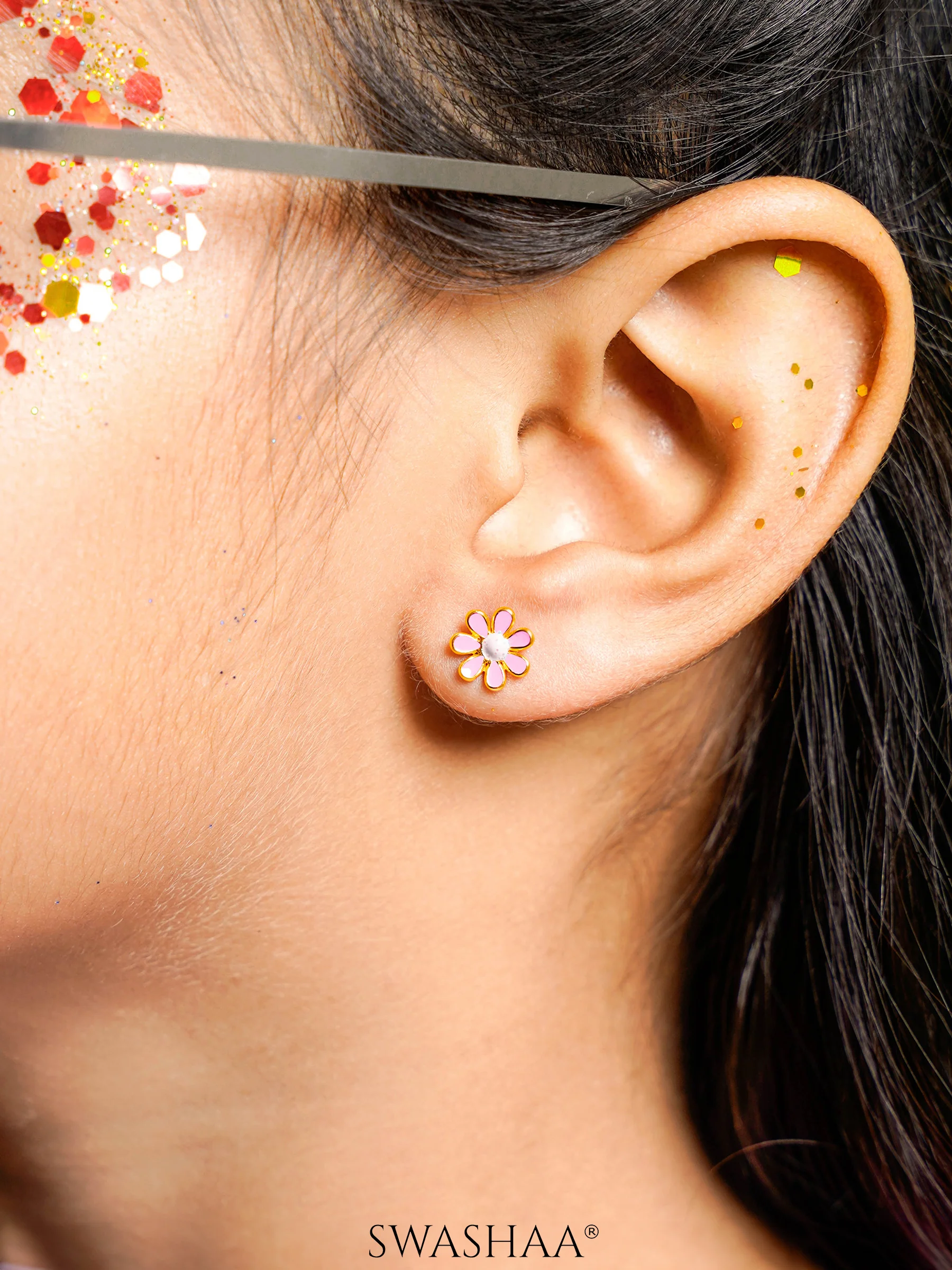 Miss Flower 18K Gold Plated Kid's Earrings - Image 10