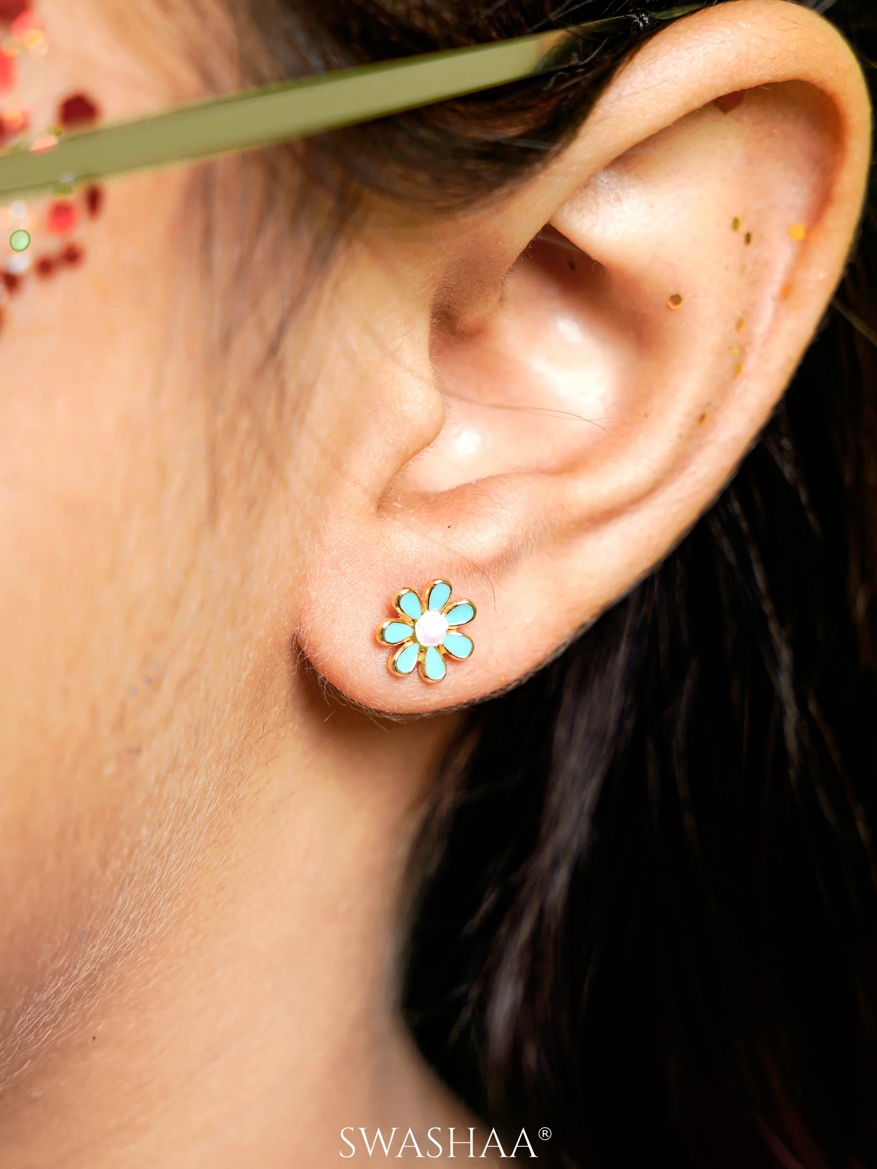 Miss Flower 18K Gold Plated Kid's Earrings - Image 8