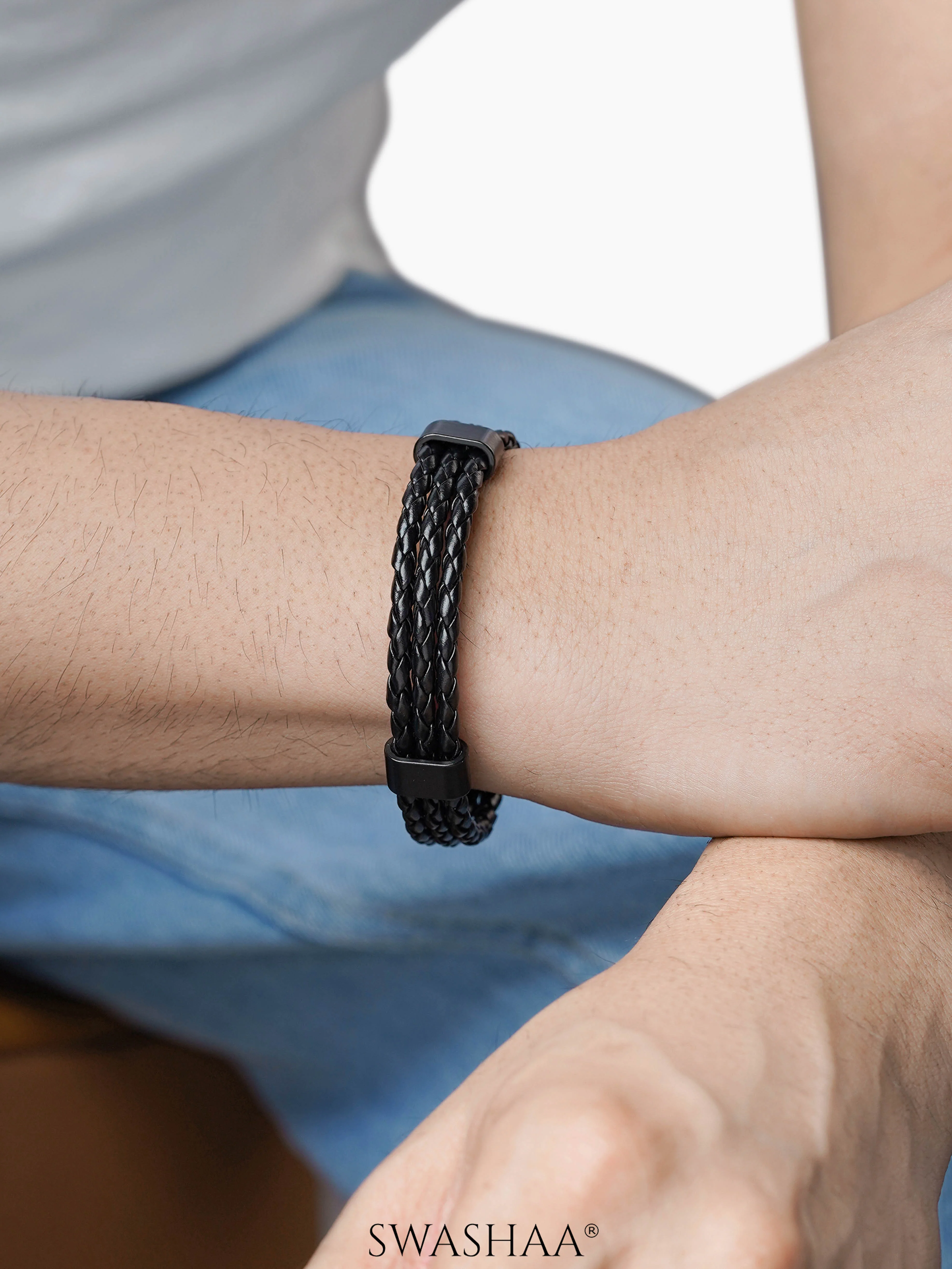 Neo Men's Leather Bracelet - Image 3