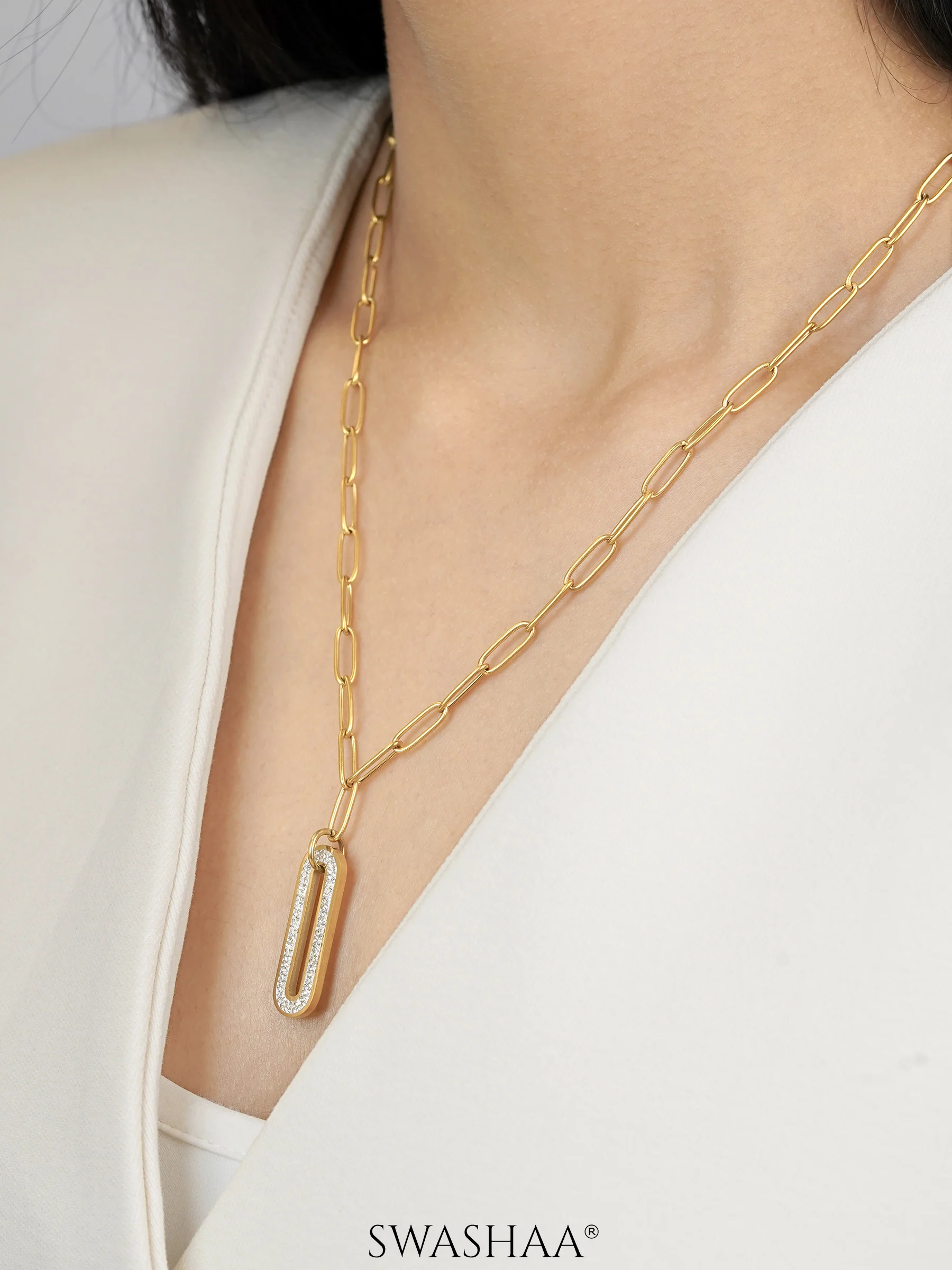 Roha Link 18K Gold Plated Necklace - Image 4