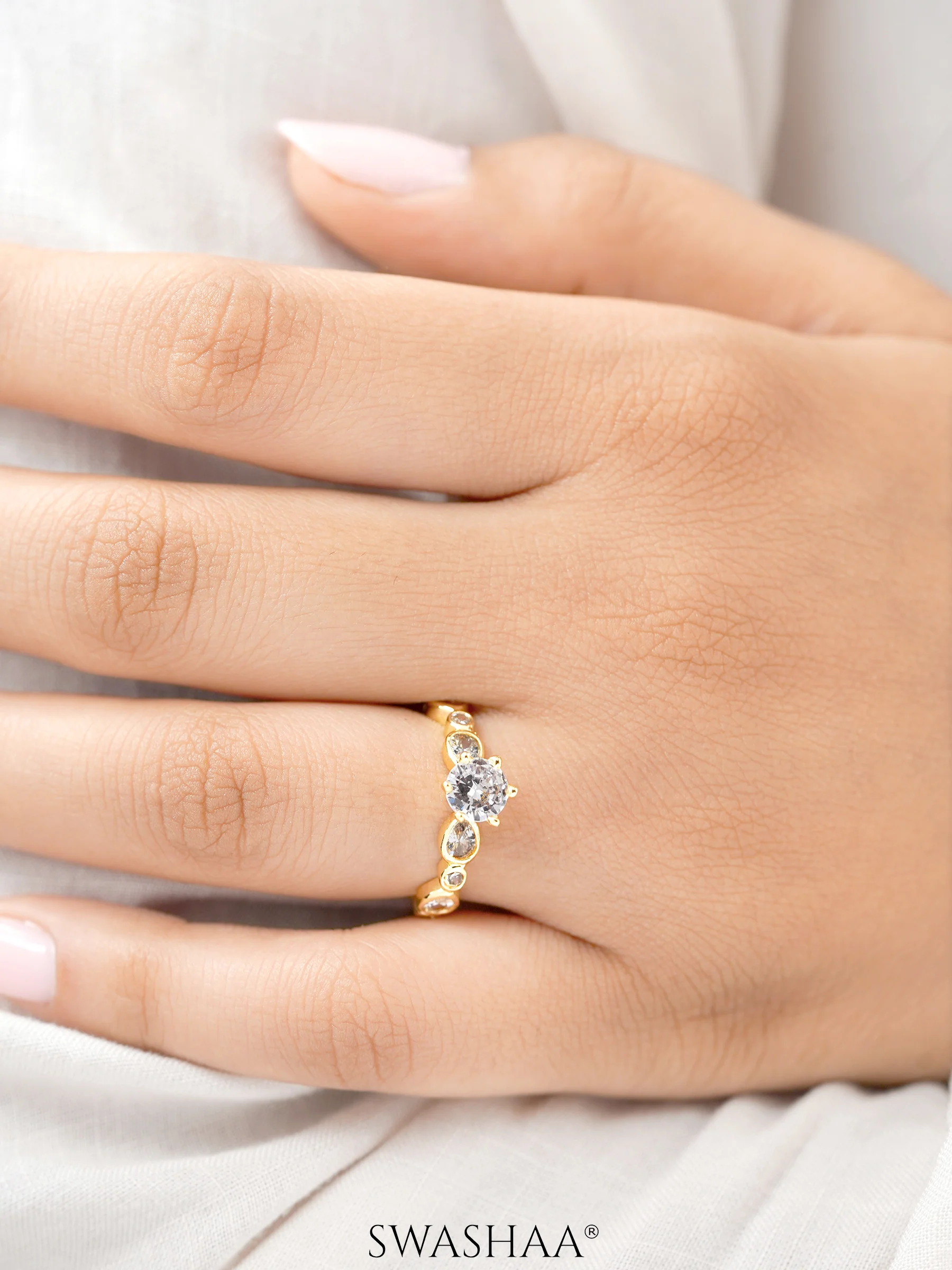 Saira 18K Gold Plated Ring - Image 2