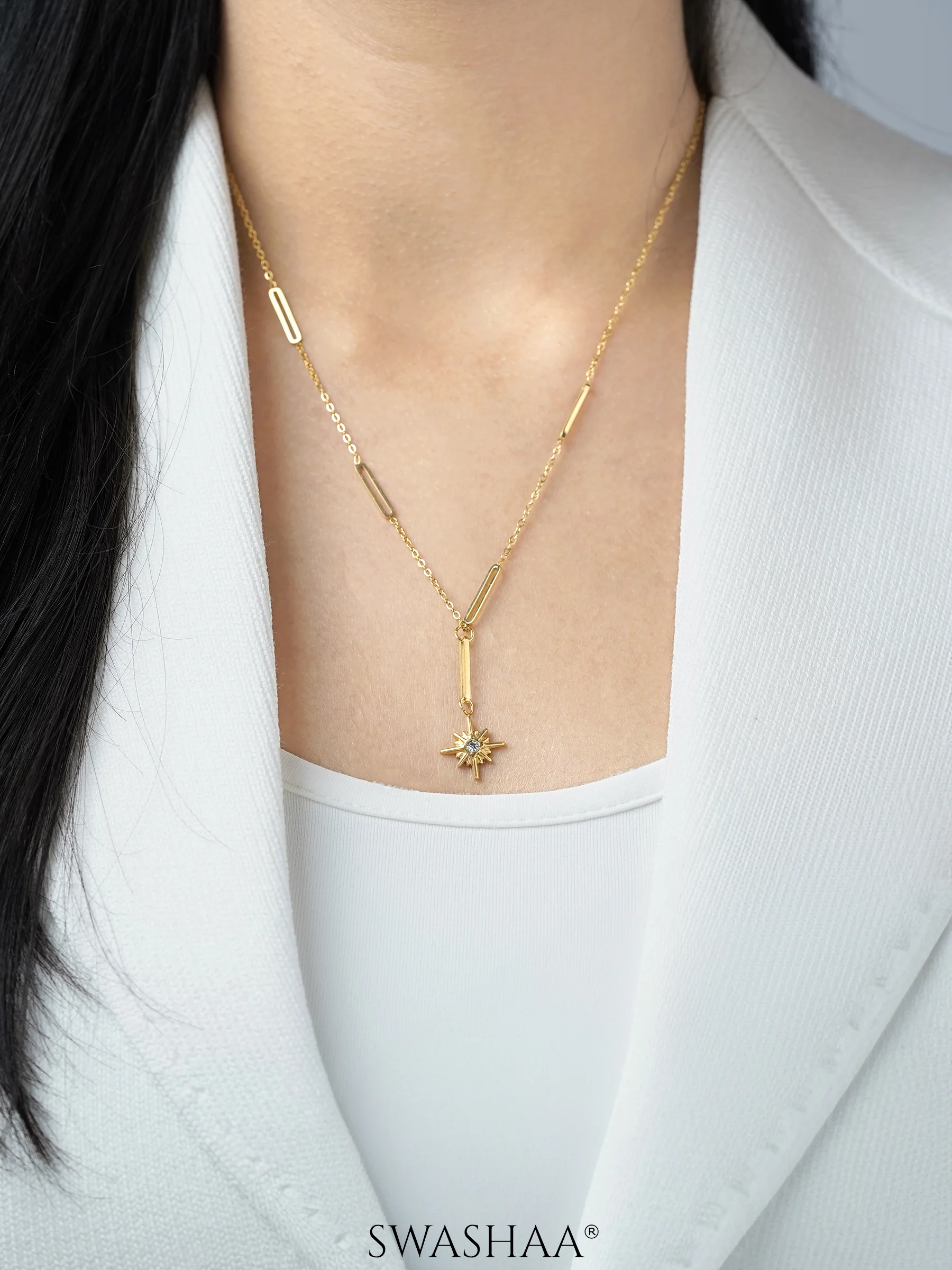 Solar Star 18K Gold Plated Necklace - Image 2