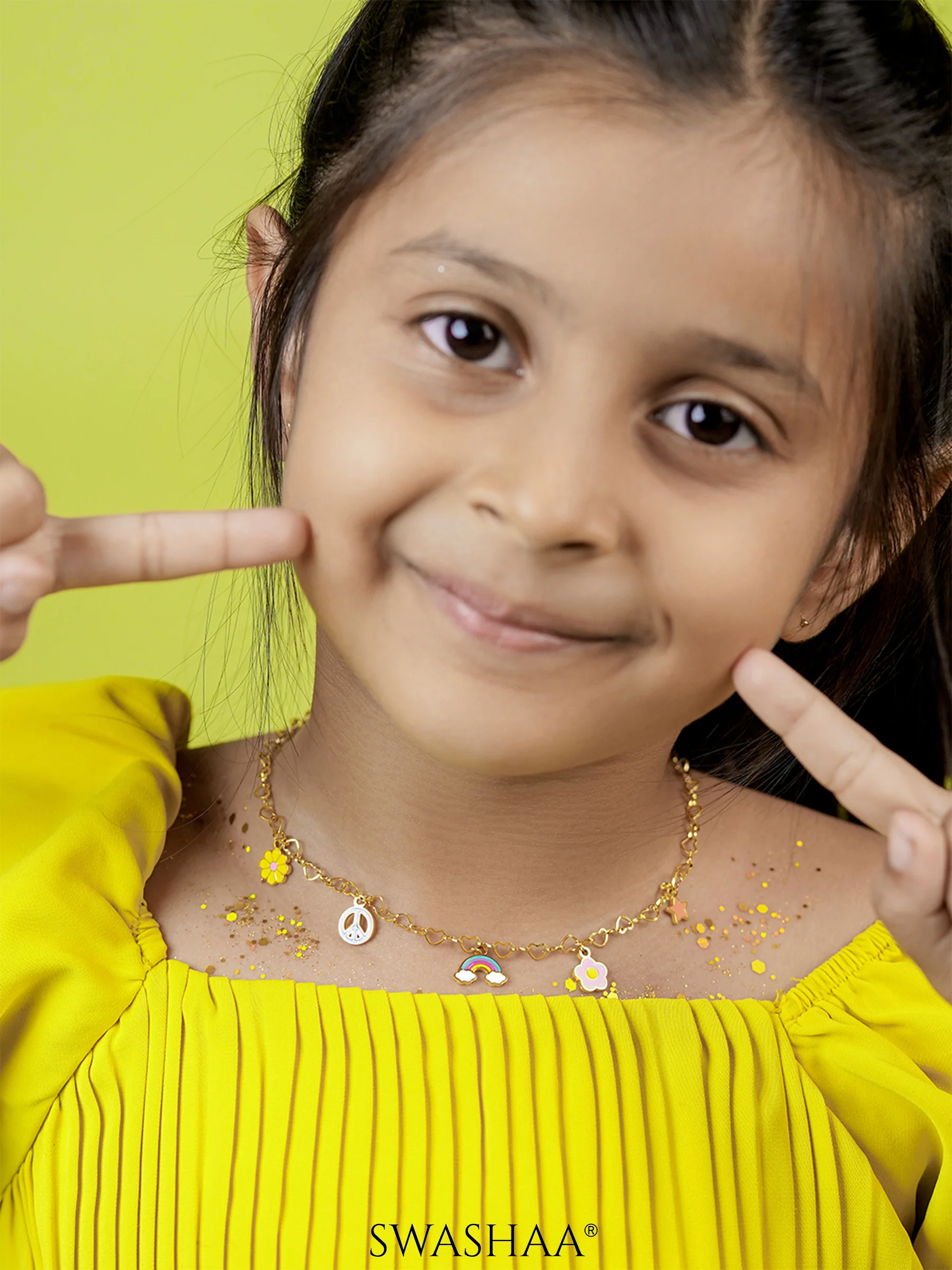 Sunday Charms 18K Gold Plated Kid's Necklace - Image 2