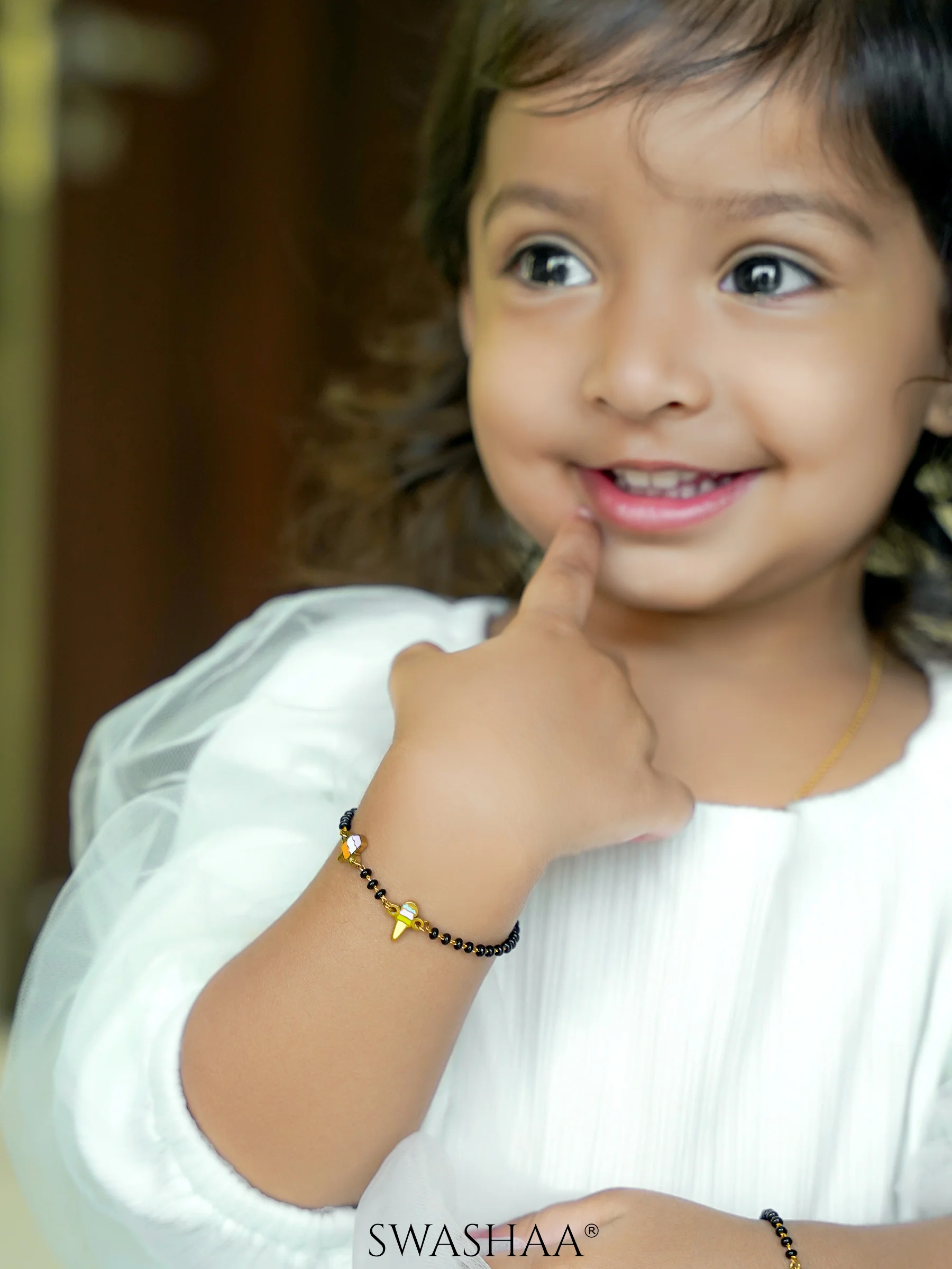 Sweet Treat Ice Cream 18K Gold Plated Kid's Nazariya Bracelet - Image 3