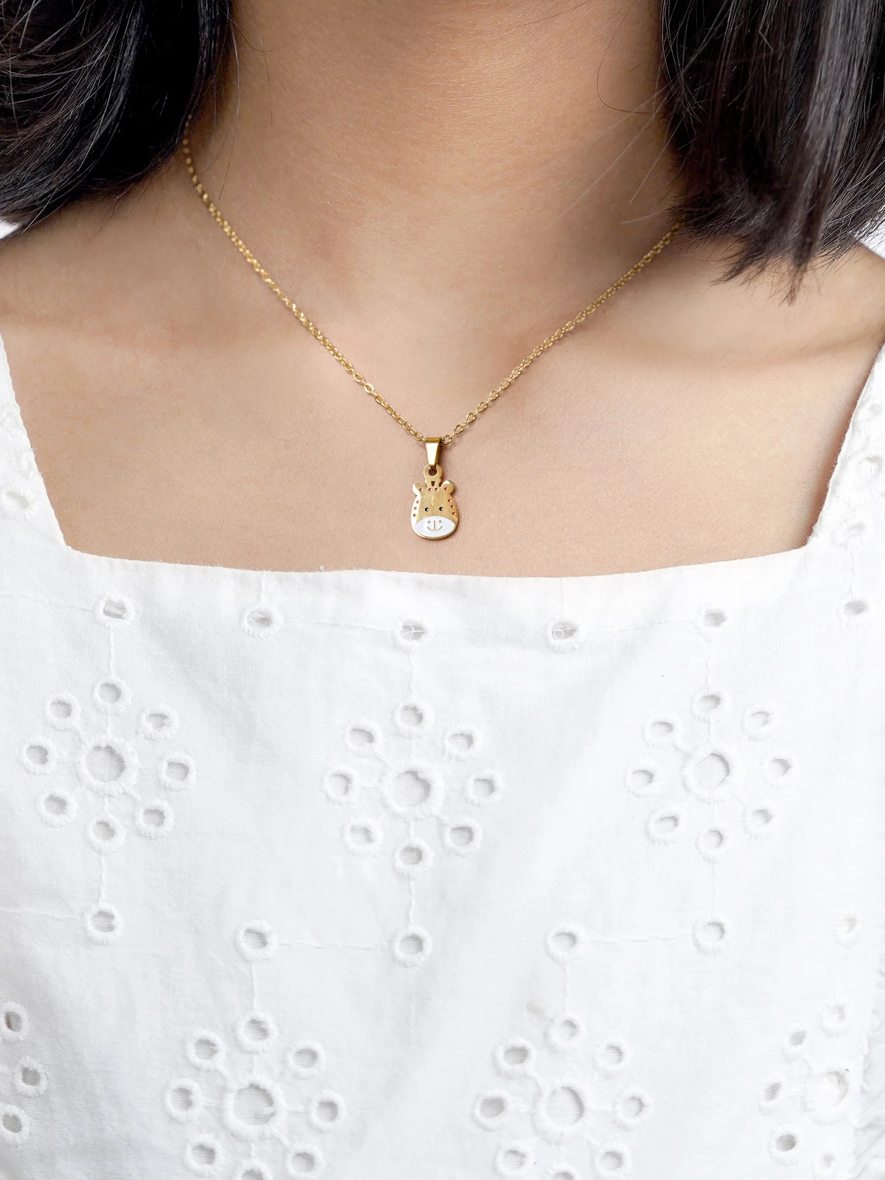 Tall Tots Giraffe 18K Gold Plated Kid's Pendant Necklace - Image 2