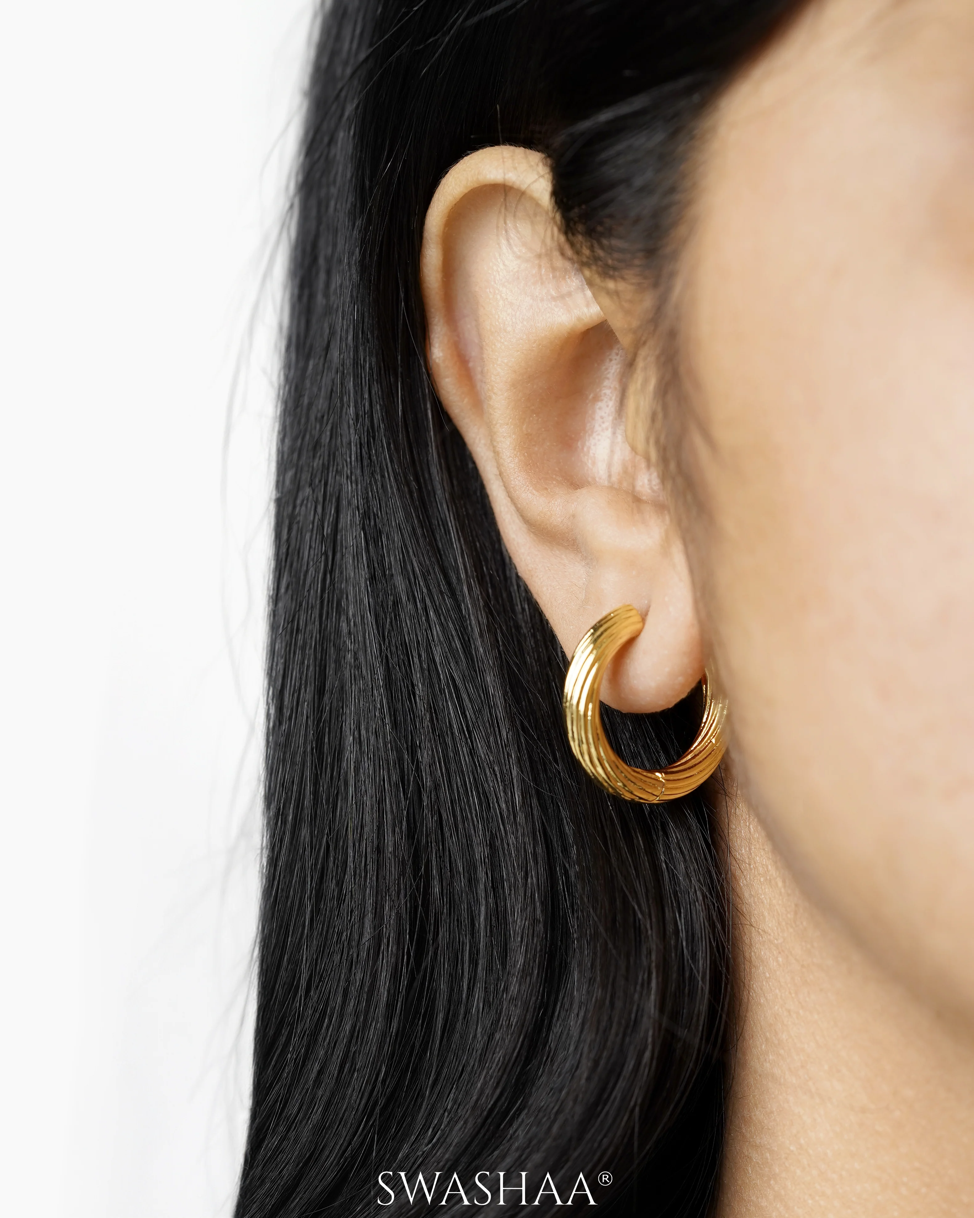Tiberius 18K Gold Plated Hoop Earrings - Image 3