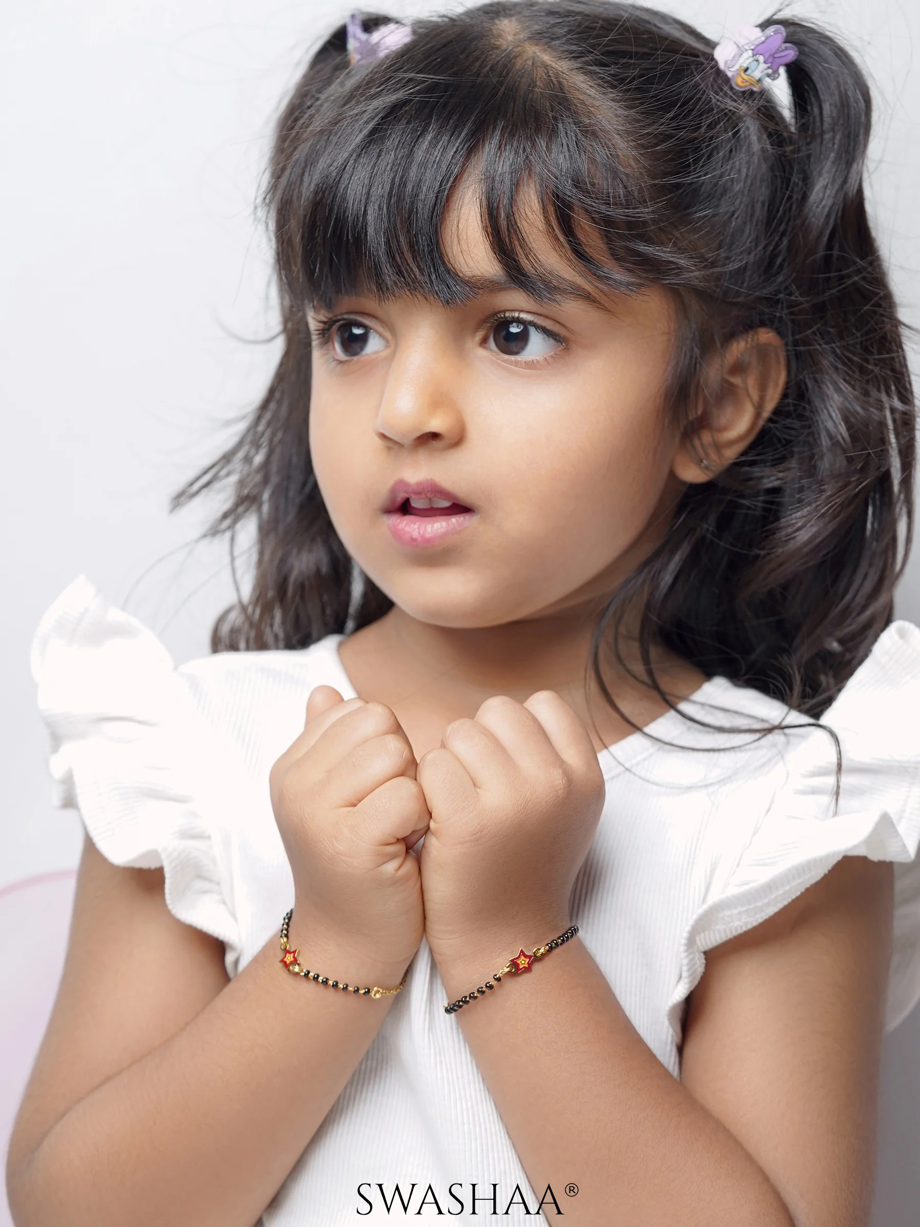 Twinkling Star Charm 18K Gold Plated Kid's Nazariya Bracelet - Image 2