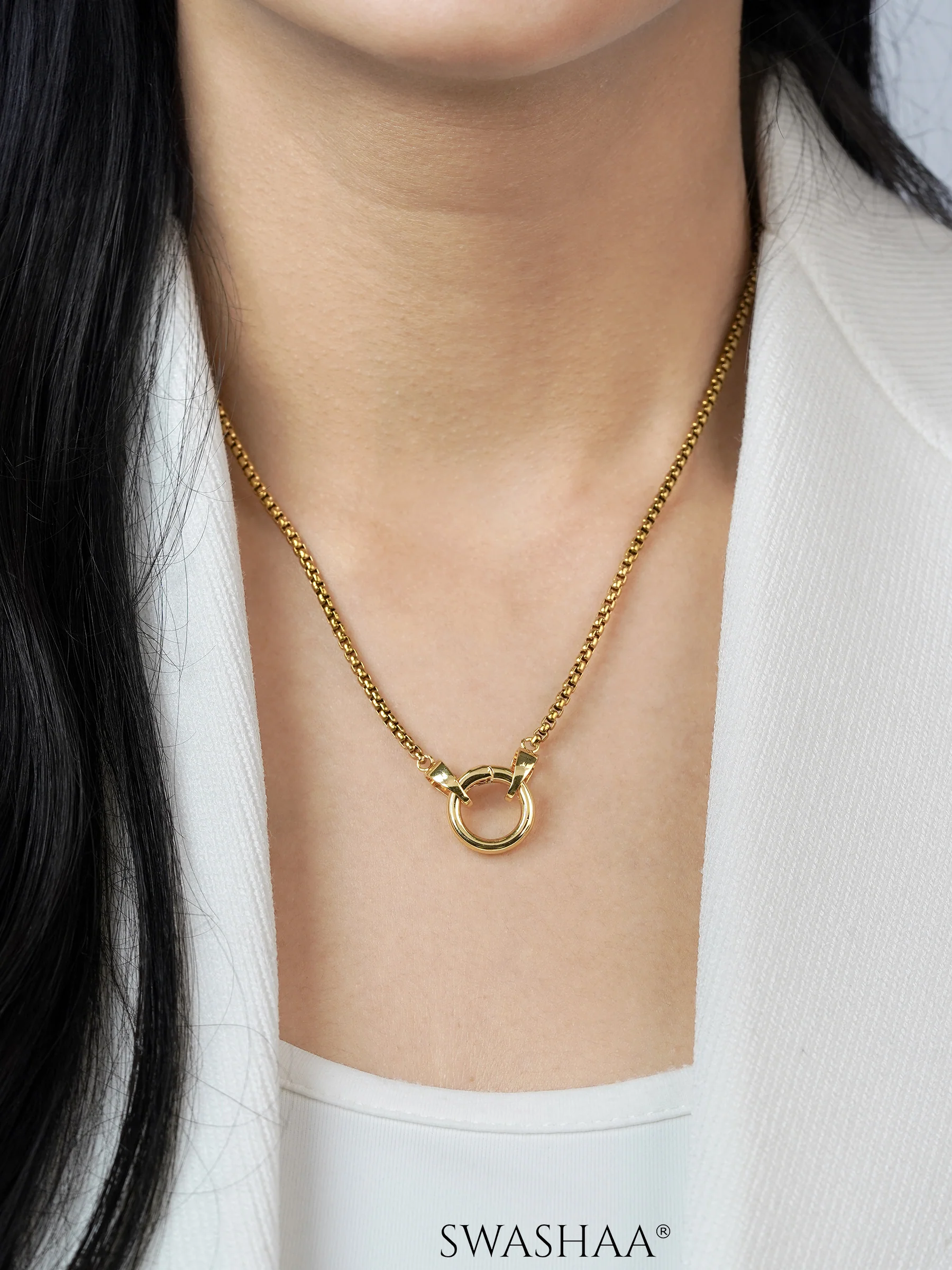 Vangie Eternal Ring Amulate Box Chain Necklace - Image 2