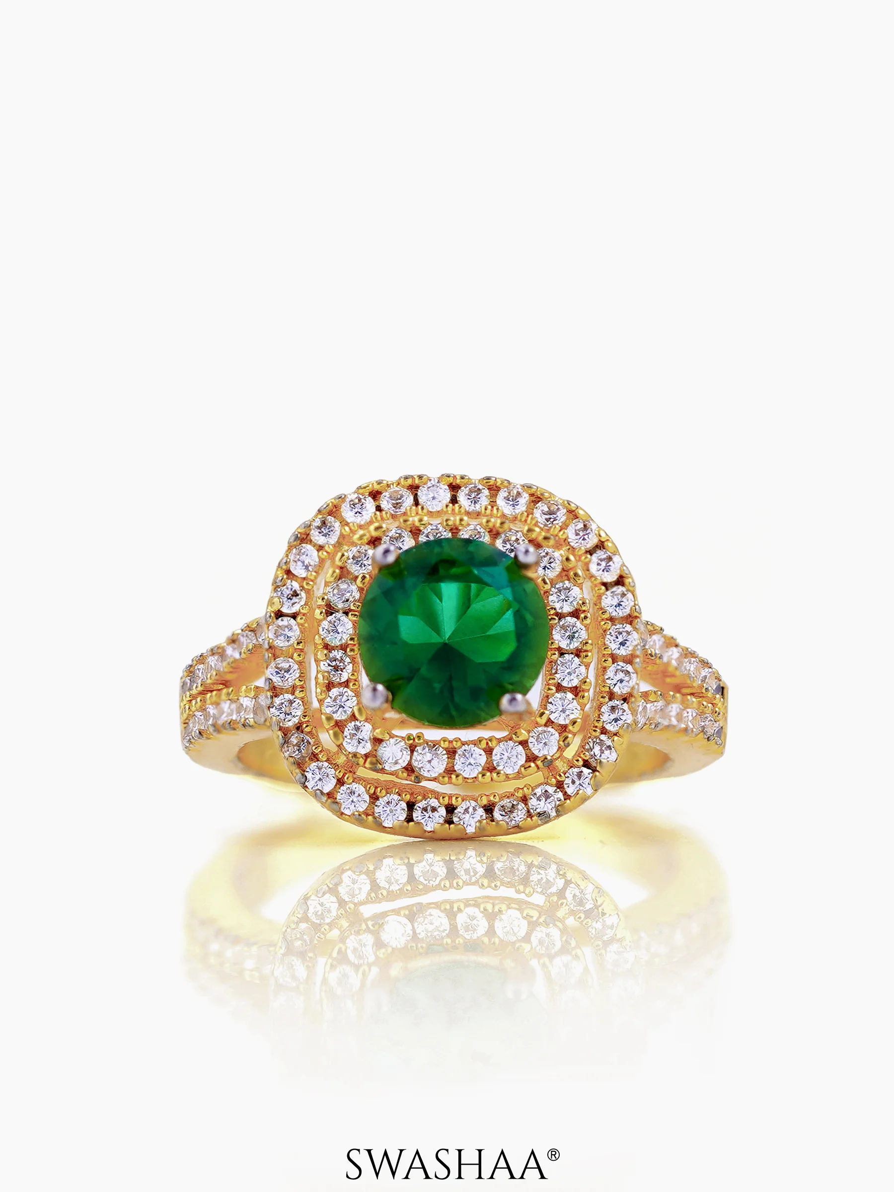 Vashti Emarald 18K Gold Plated Ring - Image 4