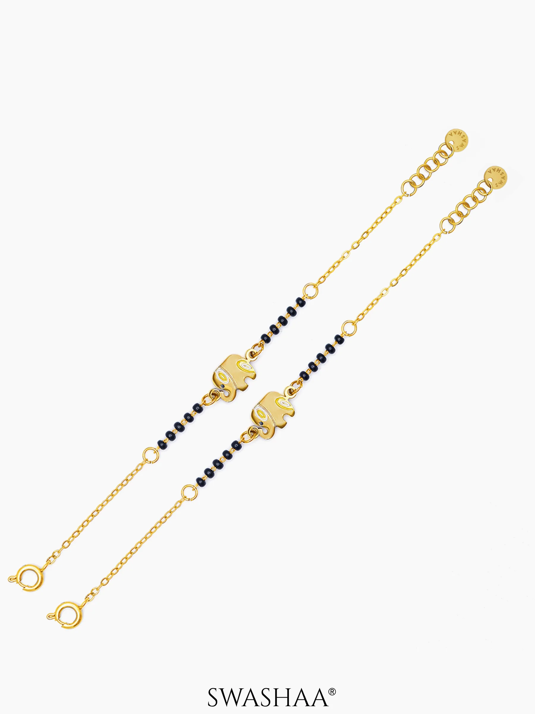 Yolo Elephant 18K Gold Plated Kid's Nazariya Bracelet - Image 5
