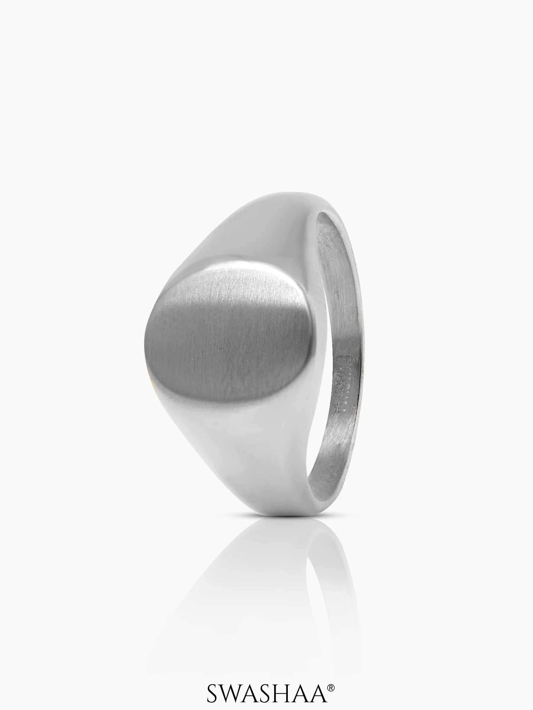 Zane Matte Signet Men's Ring - Image 3