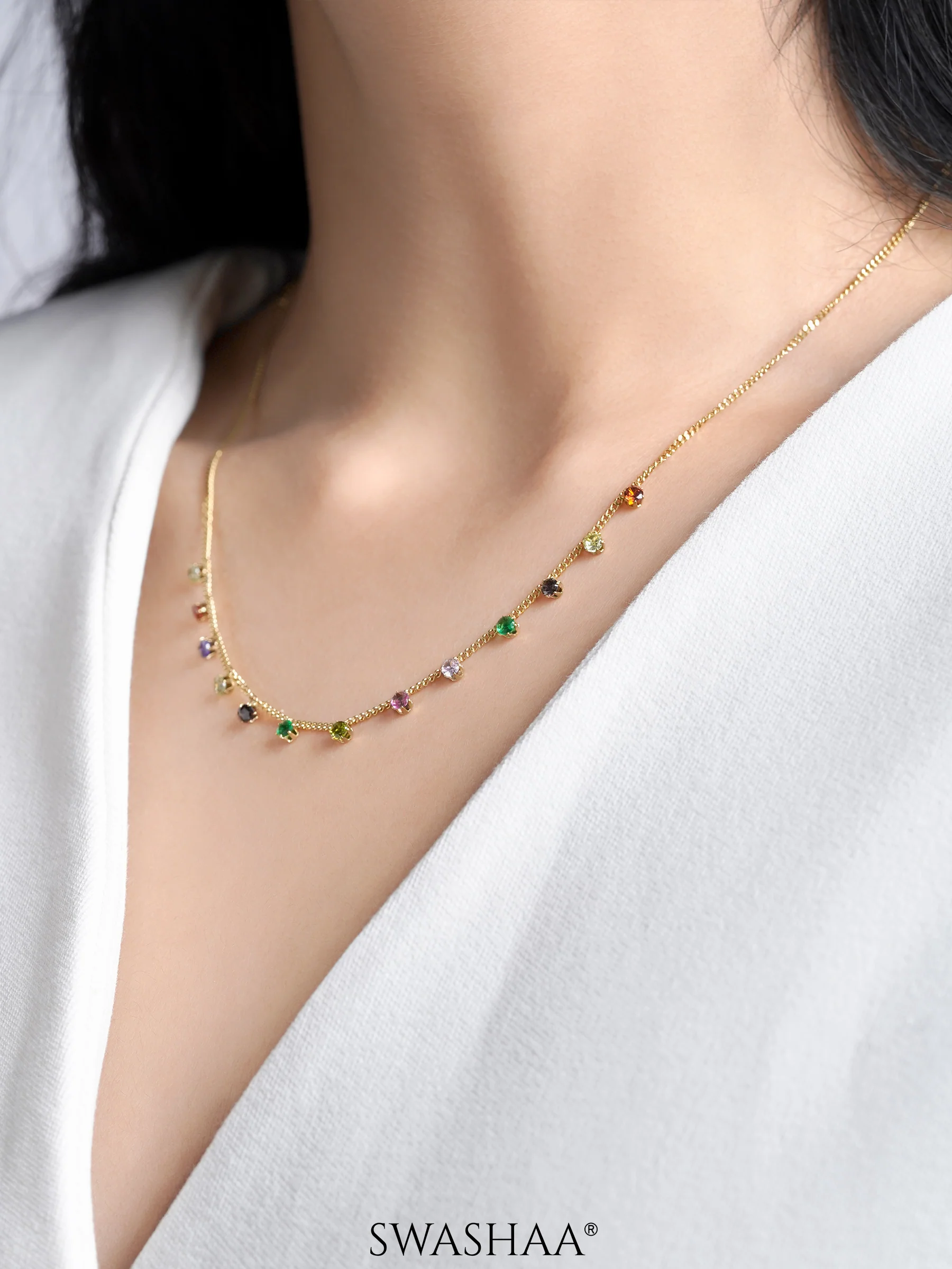Ziya Multi Diamond Necklace - Image 3